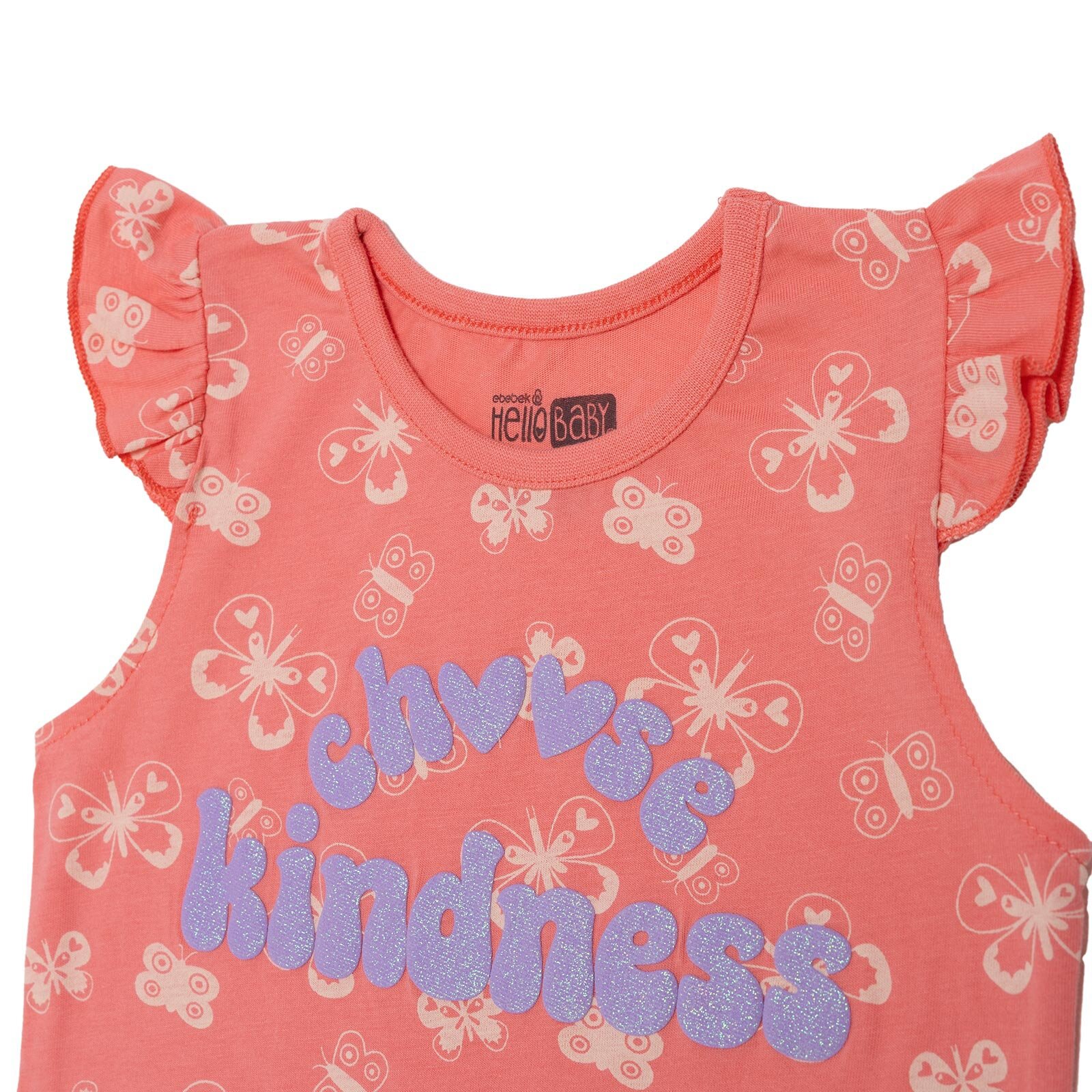 Kız Bebek Atlet Tshirt Süprem Bisiklet Yaka Atlet Kol