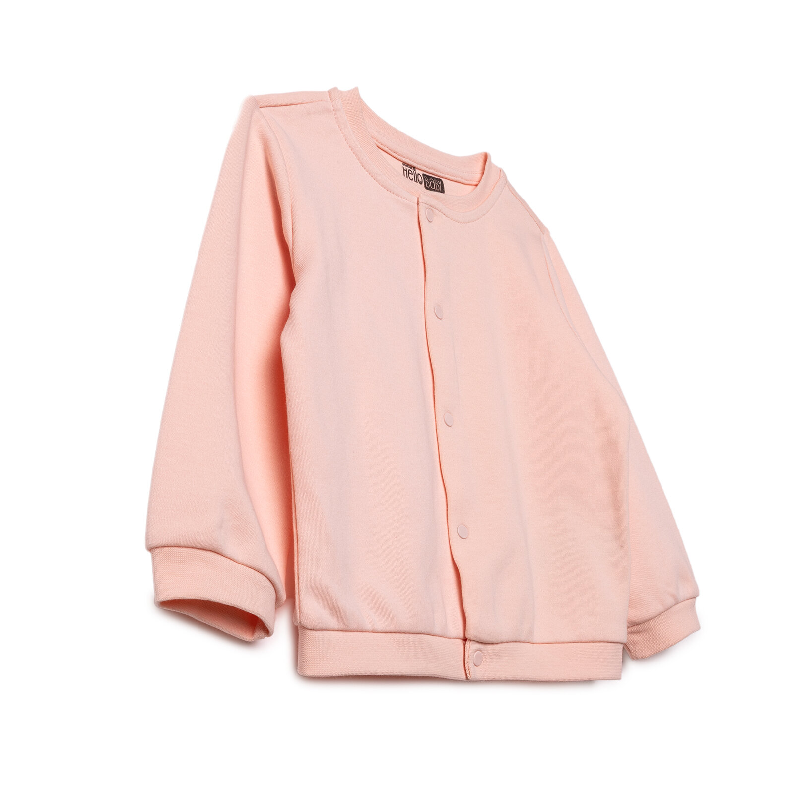 Kız Bebek Basic Hırka İnterlok Bisiklet Yaka Uzun Kol