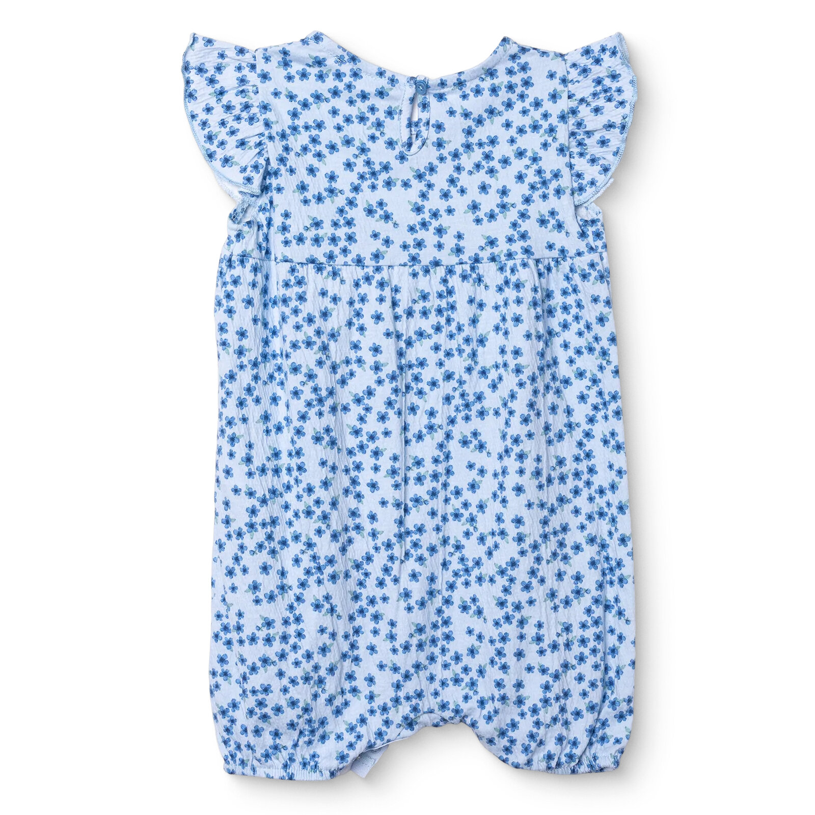 Kız Bebek Basic Kısa Tulum Bisiklet Yaka Kısa Kol Lastikli Paça