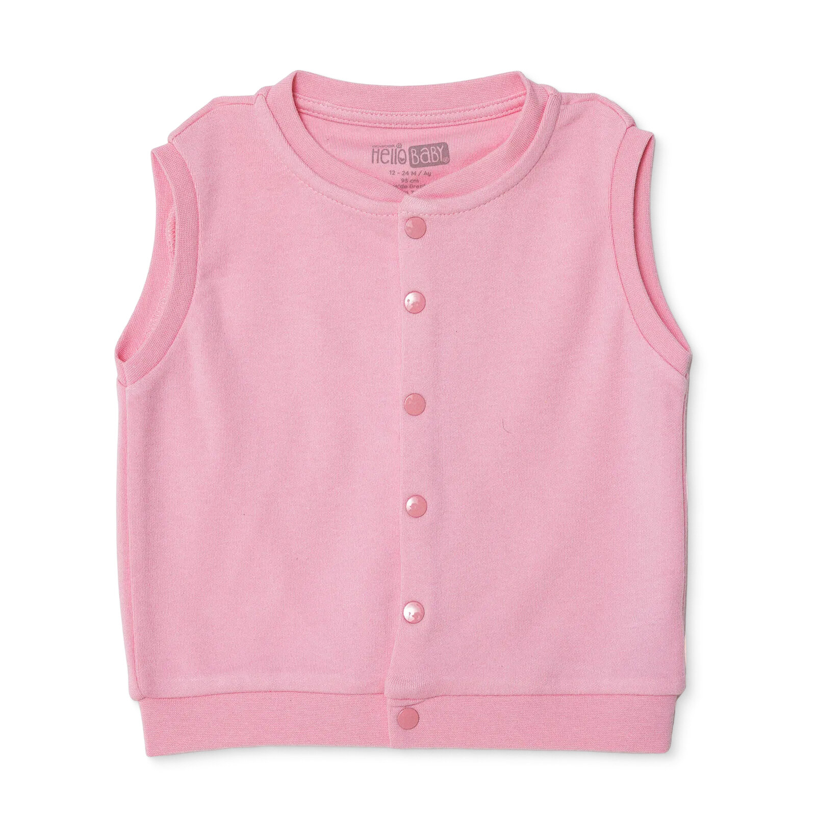 Kız Bebek Basic Yelek İnterlok Bisiklet Yaka Atlet Kol