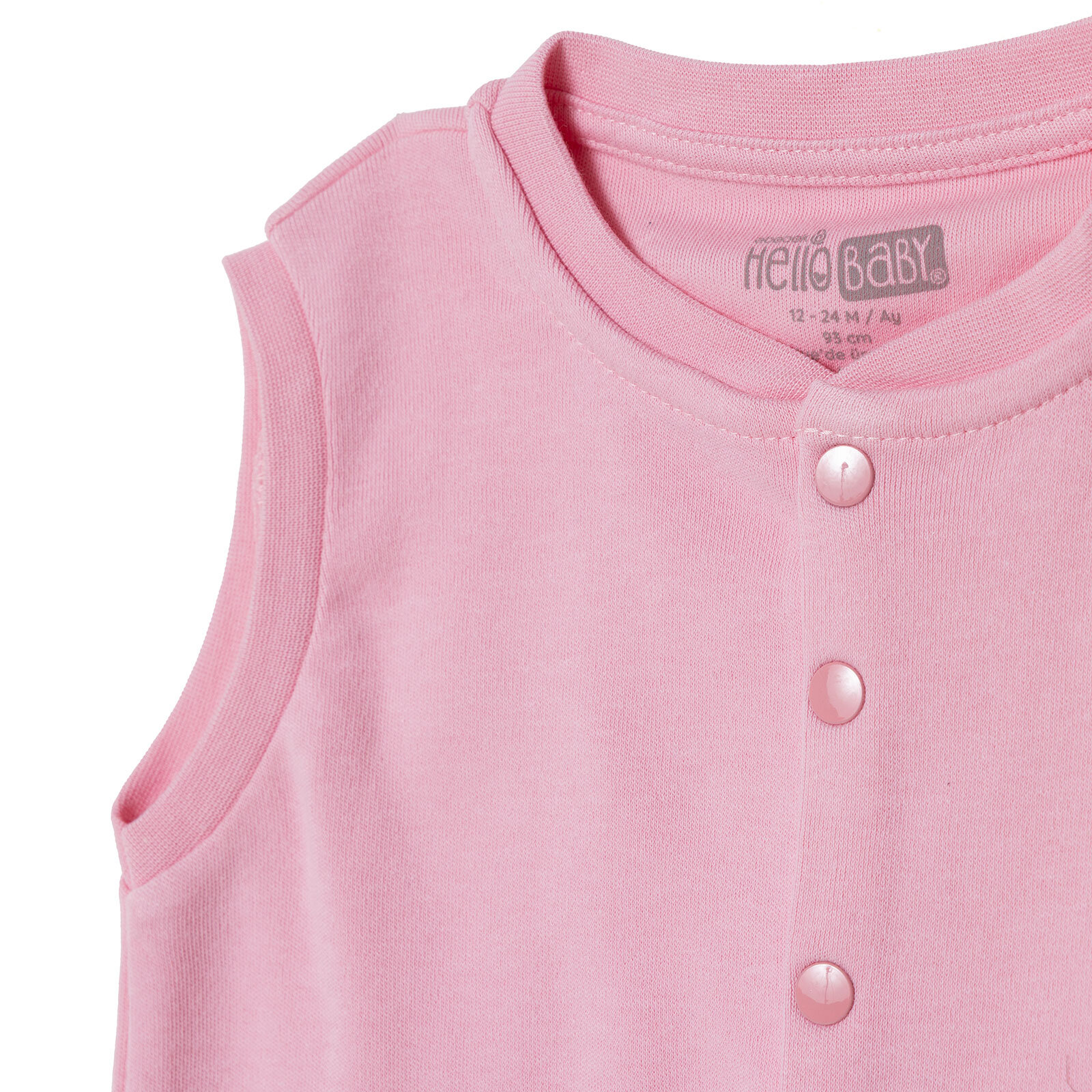 Kız Bebek Basic Yelek İnterlok Bisiklet Yaka Atlet Kol