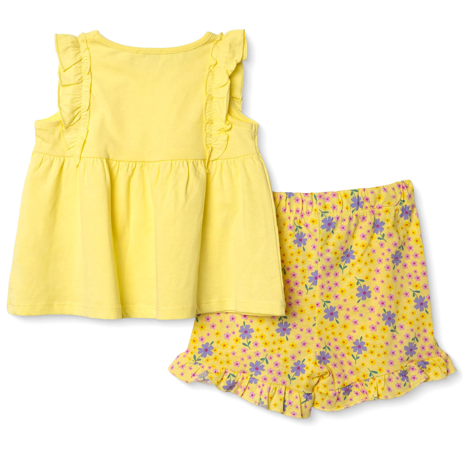 Kız Bebek Bluz-Şort Bisiklet Yaka Atlet Kol