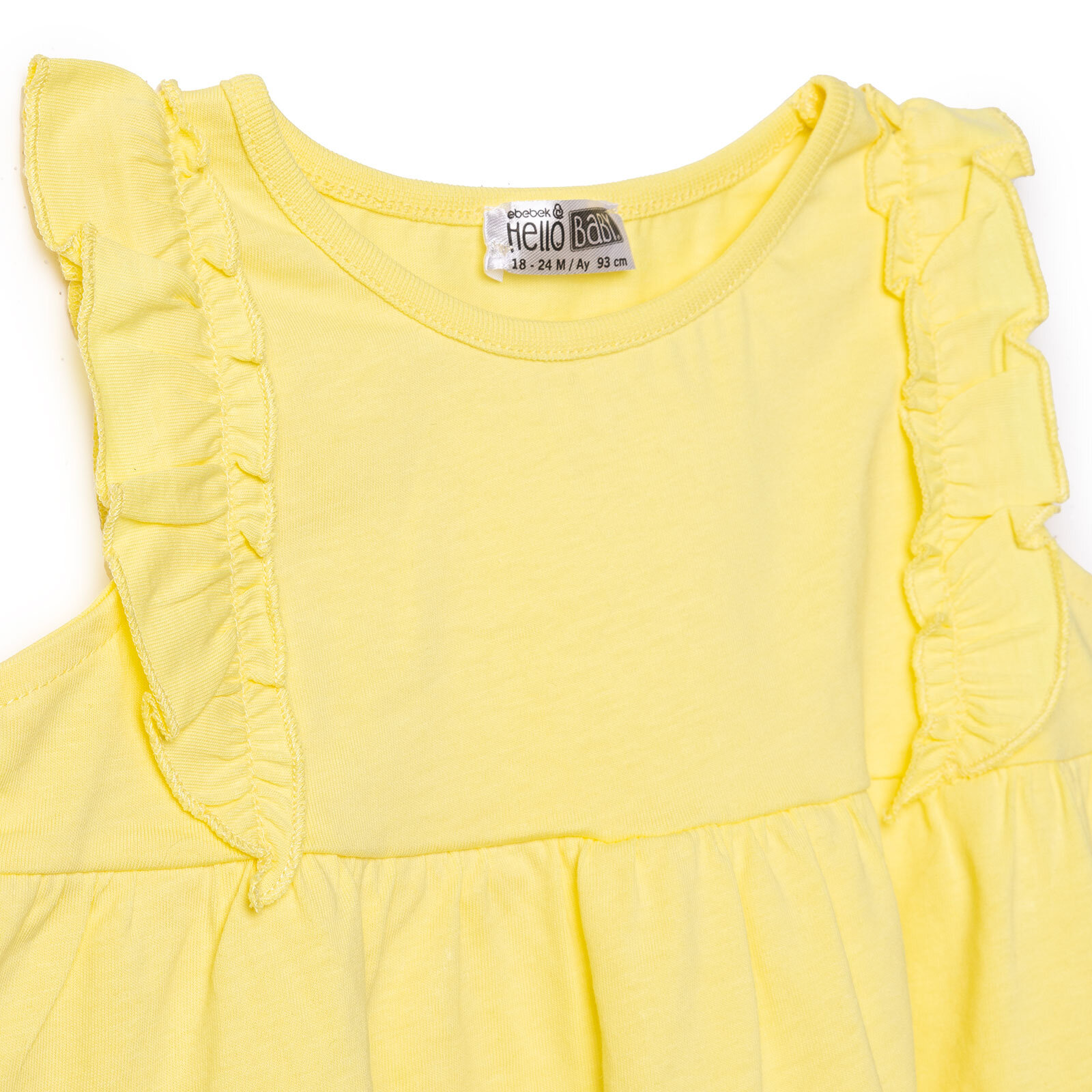 Kız Bebek Bluz-Şort Bisiklet Yaka Atlet Kol