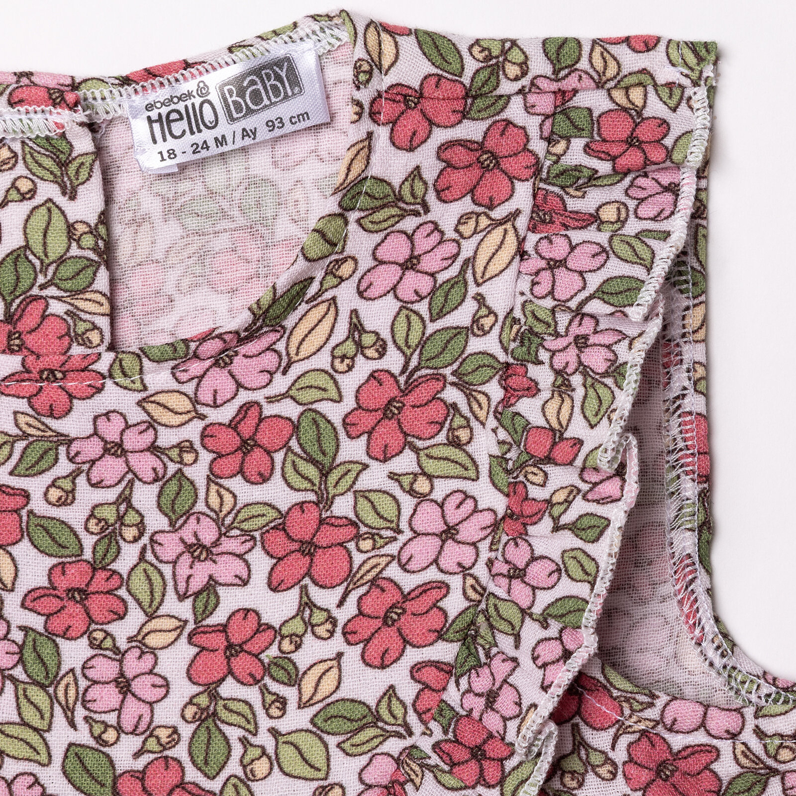 Kız Bebek Bluz-Şort Müslin Bisiklet Yaka Atlet Kol Reçme Paça