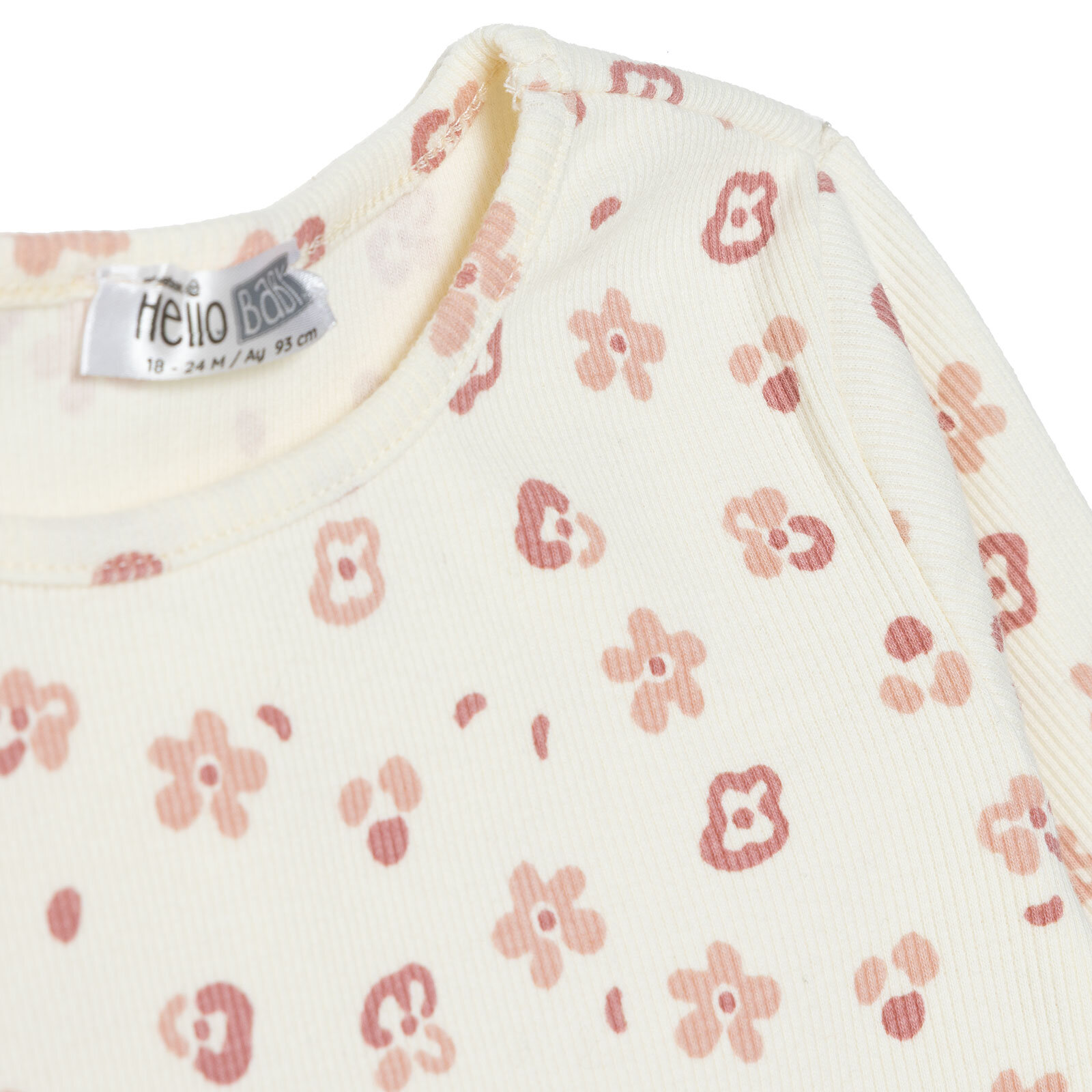 Kız Bebek Bluz-Tayt Kaşkorse Bisiklet Yaka Uzun Kol Reçme Paça