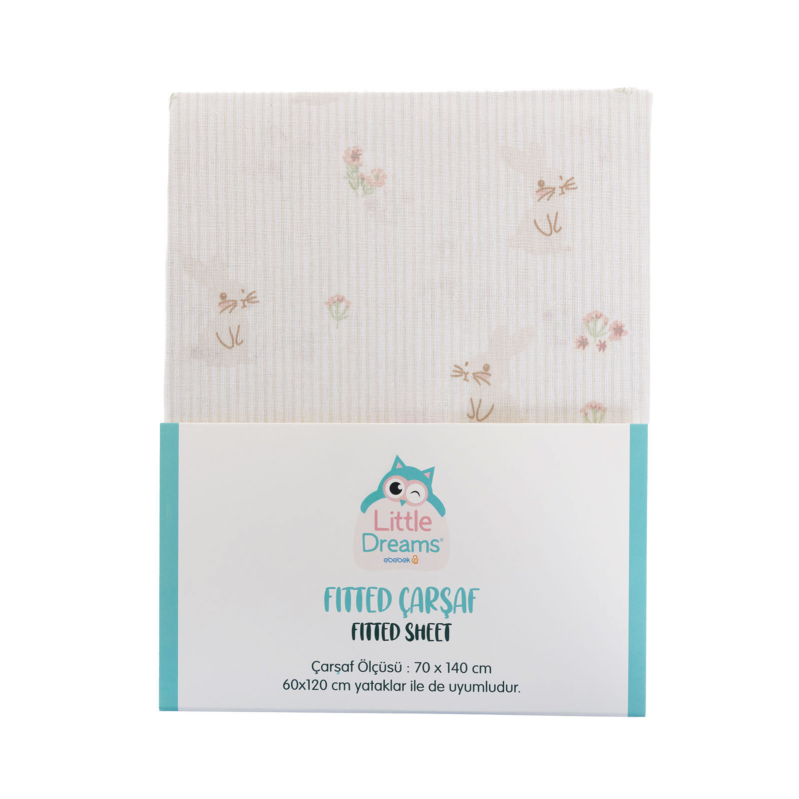 Kız Bebek Çarşaf Poplin 70 x 140cm