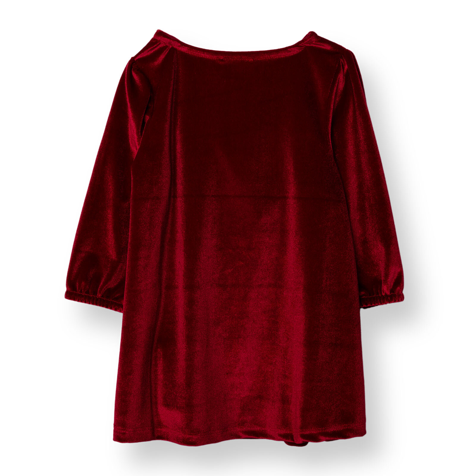 Kız Bebek Chic Elbise Kadife Bisiklet Yaka Kısa Kol