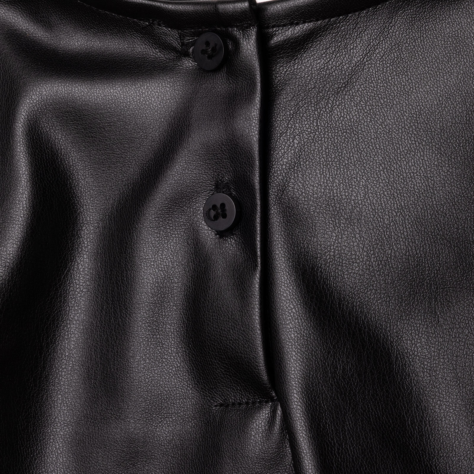 Kız Bebek Chic Elbise Tshirt Suni Deri Bisiklet Yaka Uzun Kol