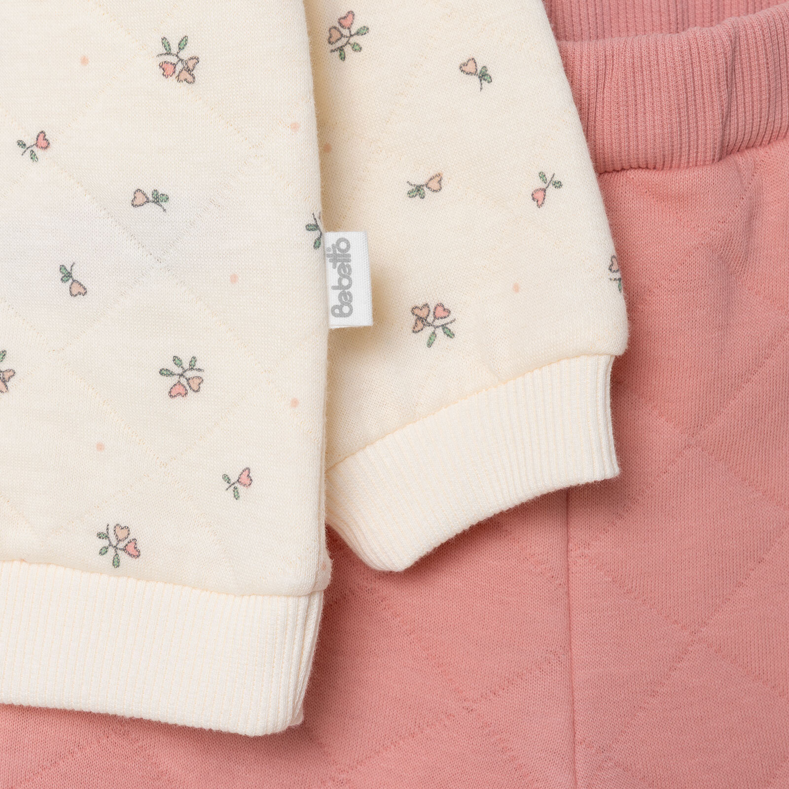 Kız Bebek Cutie Bluz-Pantolon Kapitone Örme Bebe Yaka Uzun Kol Lastikli Paça