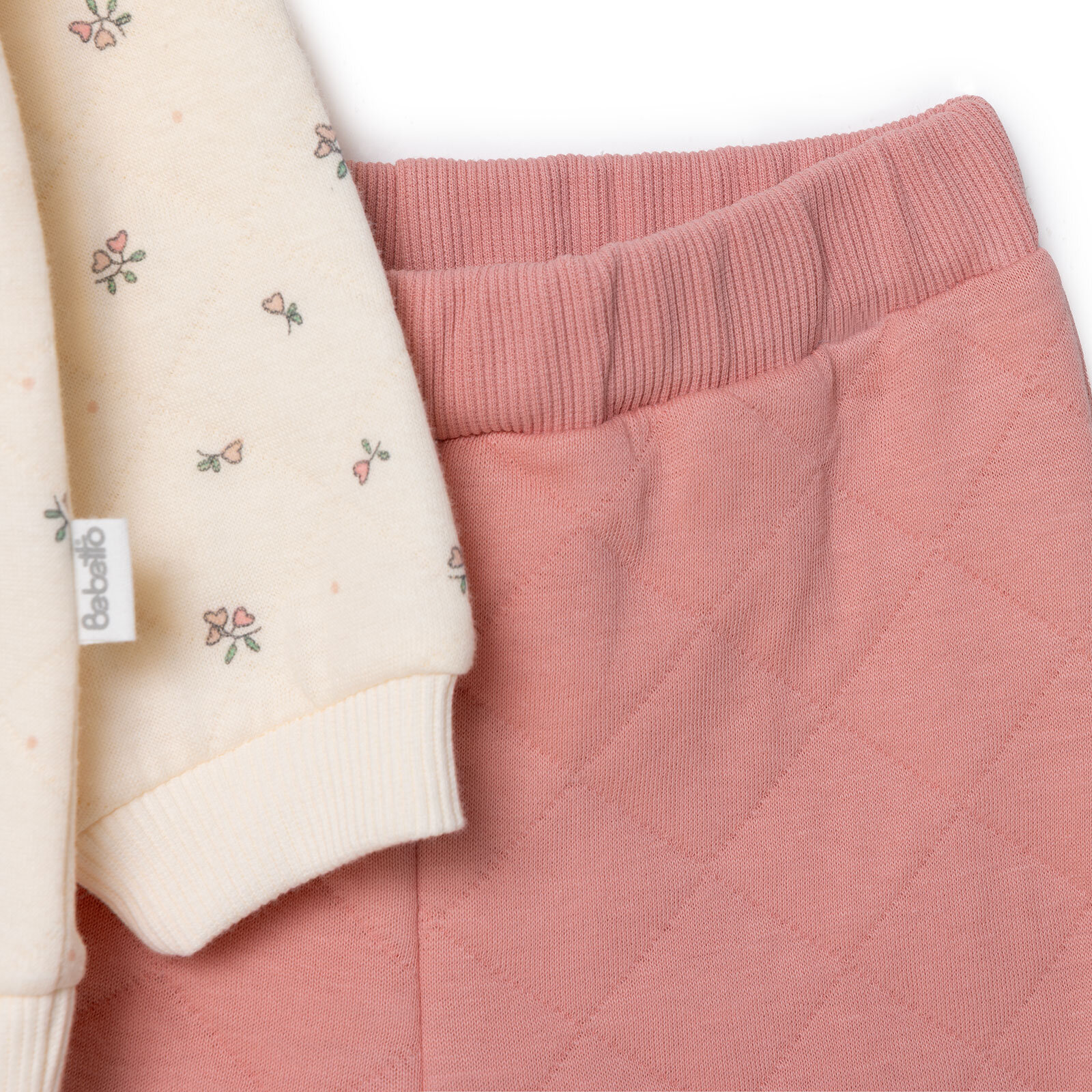 Kız Bebek Cutie Bluz-Pantolon Kapitone Örme Bebe Yaka Uzun Kol Lastikli Paça