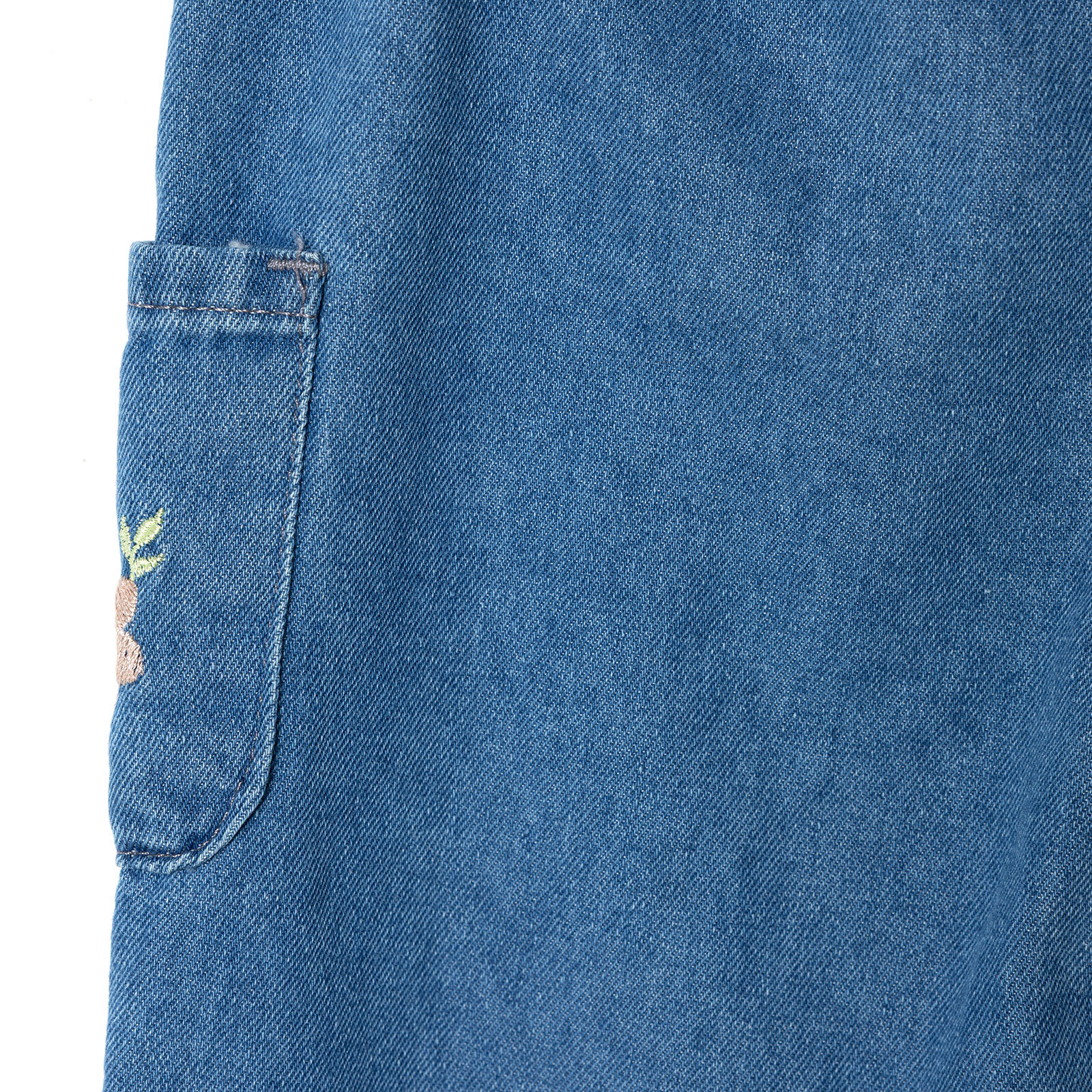 Kız Bebek Denim Pantolon Lastikli Paça