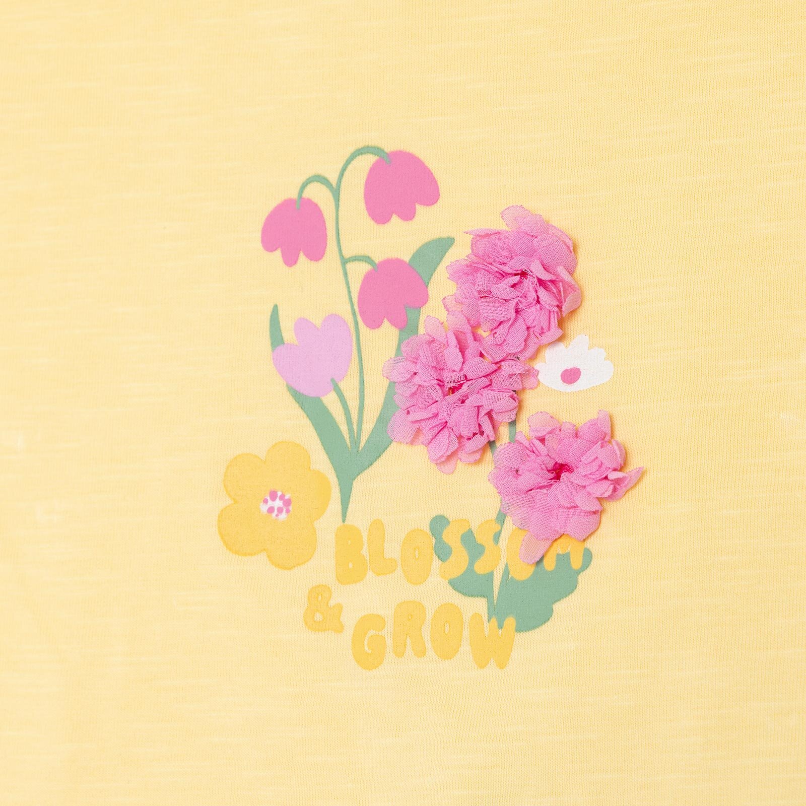 Kız Bebek Ditsy Flower Bluz - Tayt Bisiklet Yaka Kısa Kol Reçme Paça