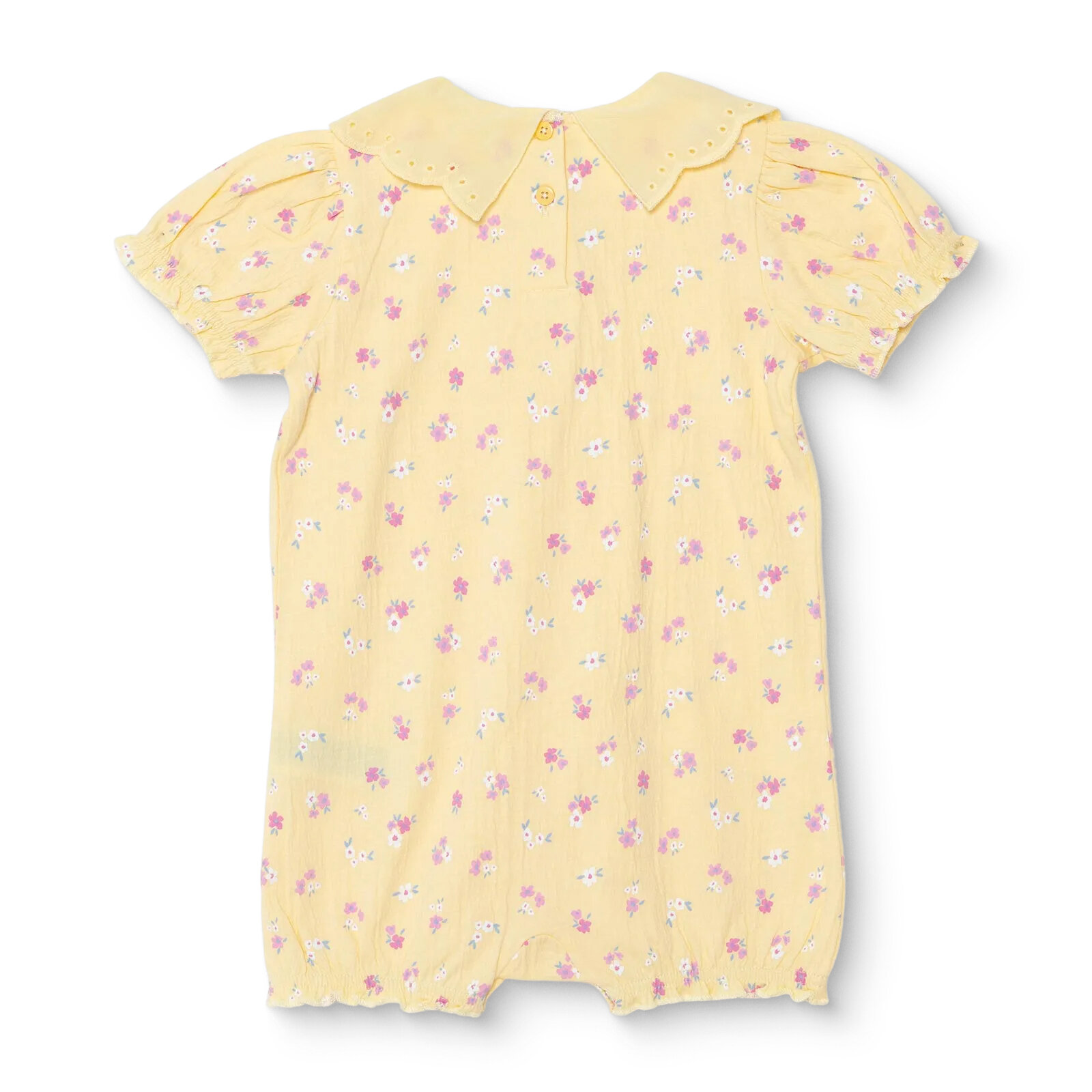 Kız Bebek Ditsy Flower Kısa Tulum Süprem Bebe Yaka Kısa Kol