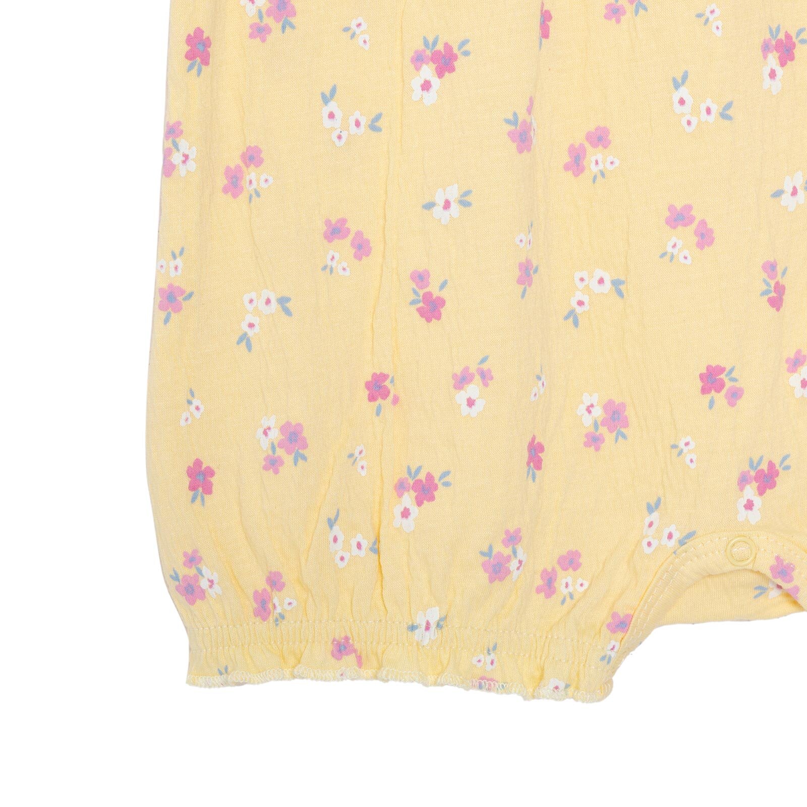 Kız Bebek Ditsy Flower Kısa Tulum Süprem Bebe Yaka Kısa Kol