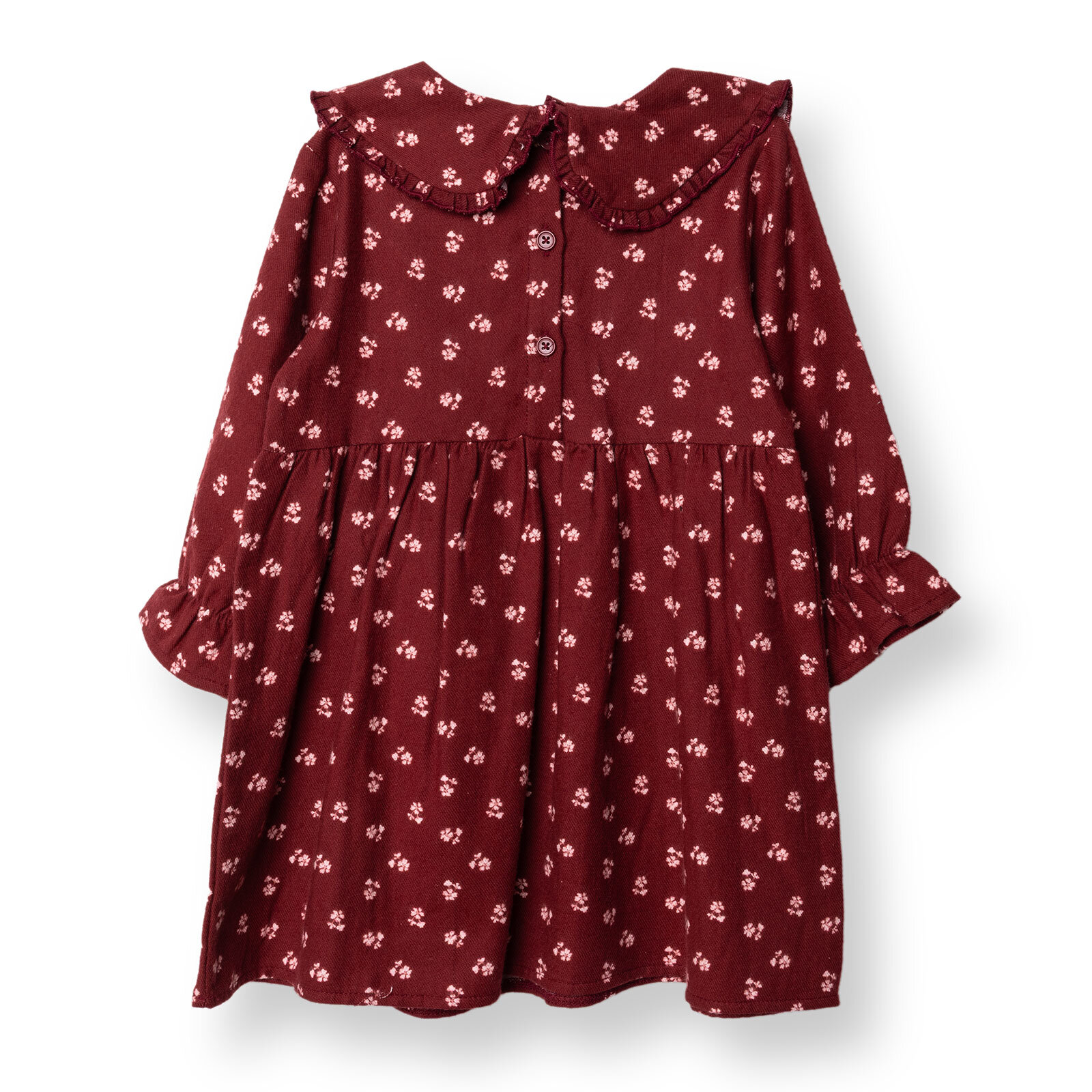 Kız Bebek Elbise Bisiklet Yaka Uzun Kol