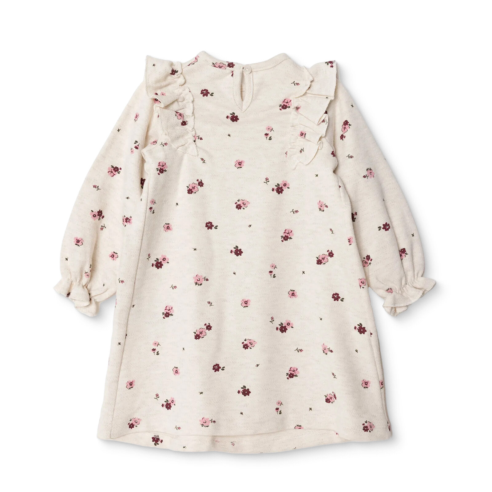 Kız Bebek Elbise Jakar Örme Bisiklet Yaka Uzun Kol