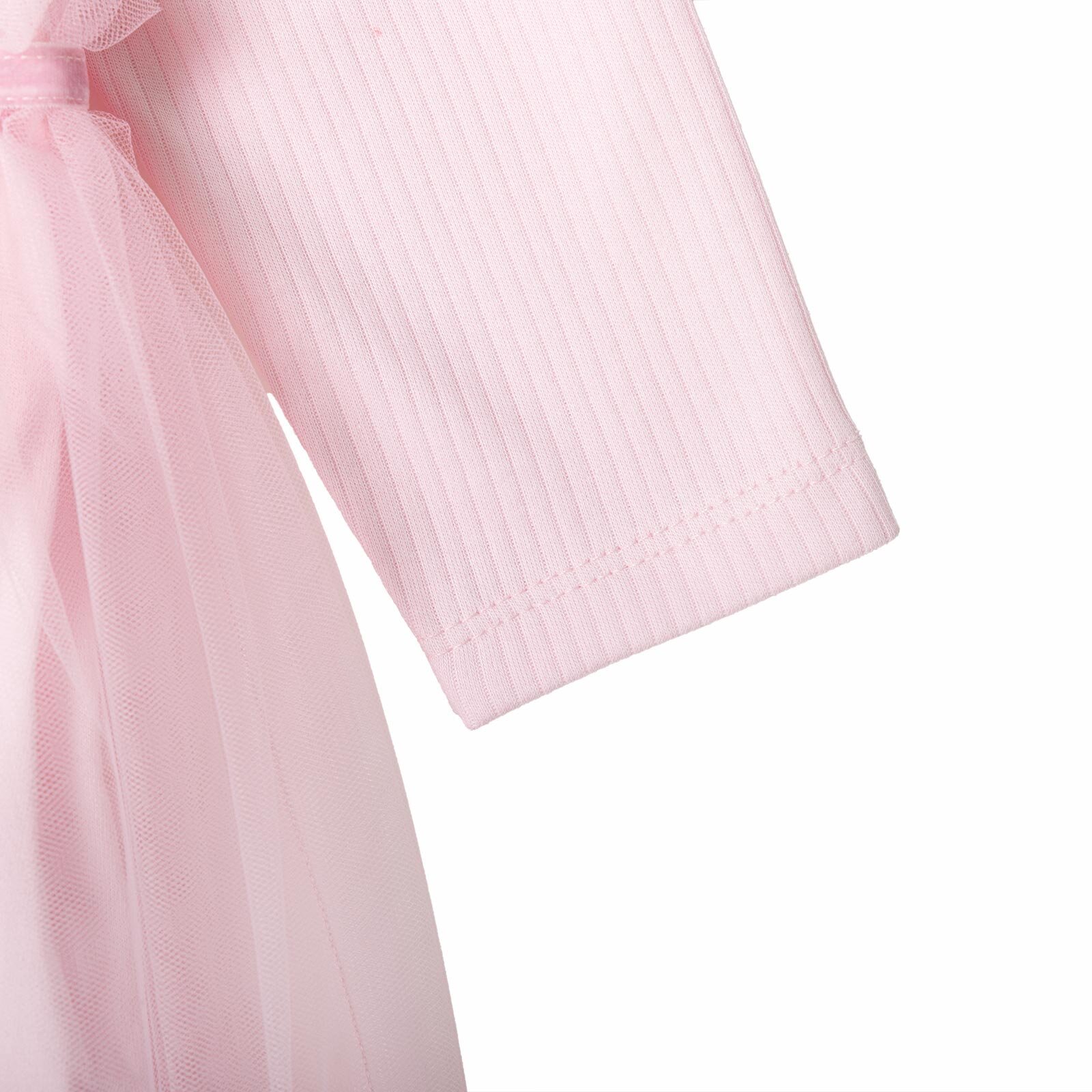 Kız Bebek Elbise Pamuk Bisiklet Yaka Uzun Kol