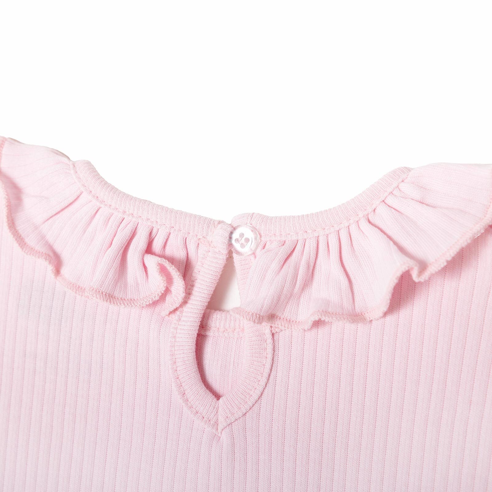 Kız Bebek Elbise Pamuk Bisiklet Yaka Uzun Kol