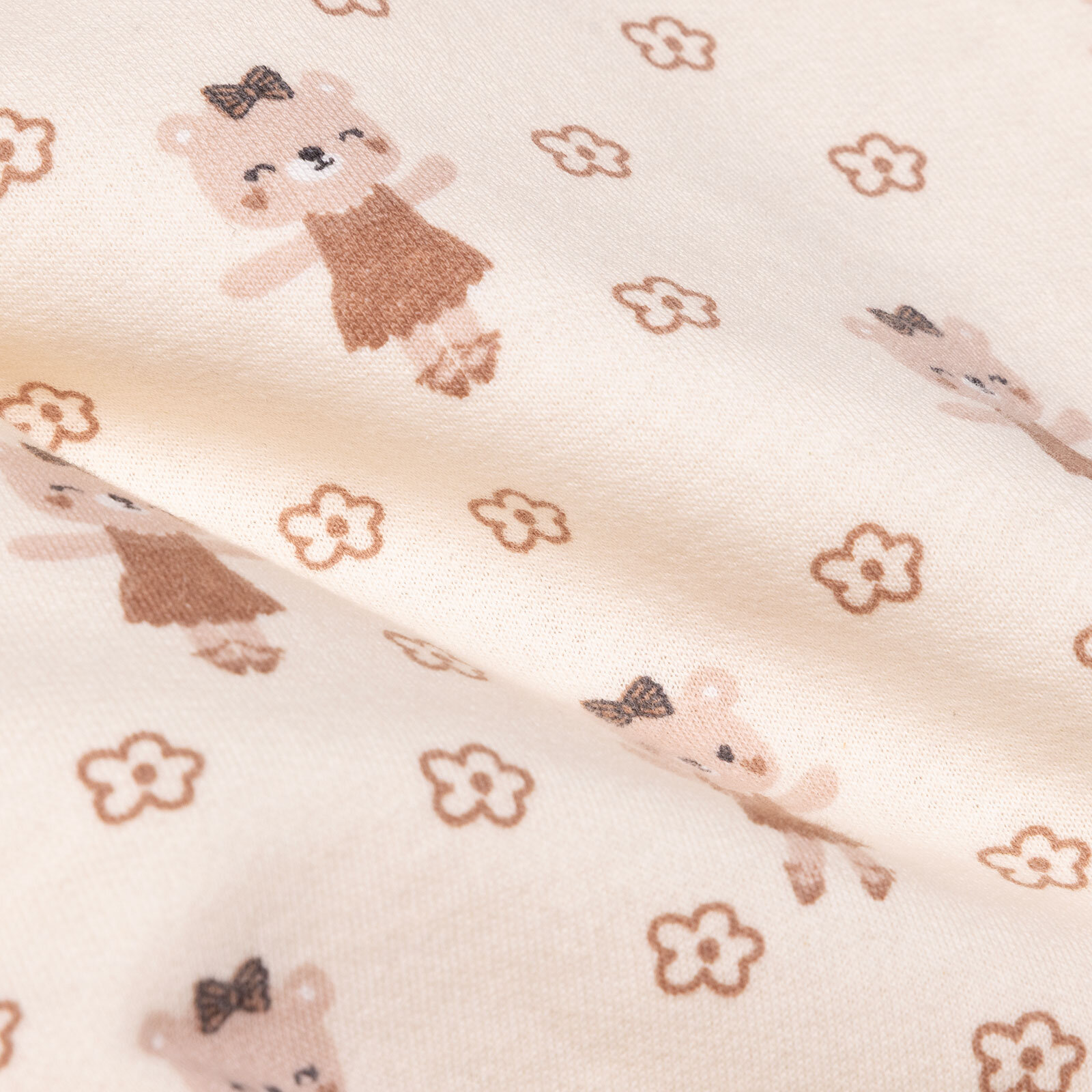 Kız Bebek Eşofman Takımı Enjoy Bear İki İplik Uzun Kol Lastikli Paça