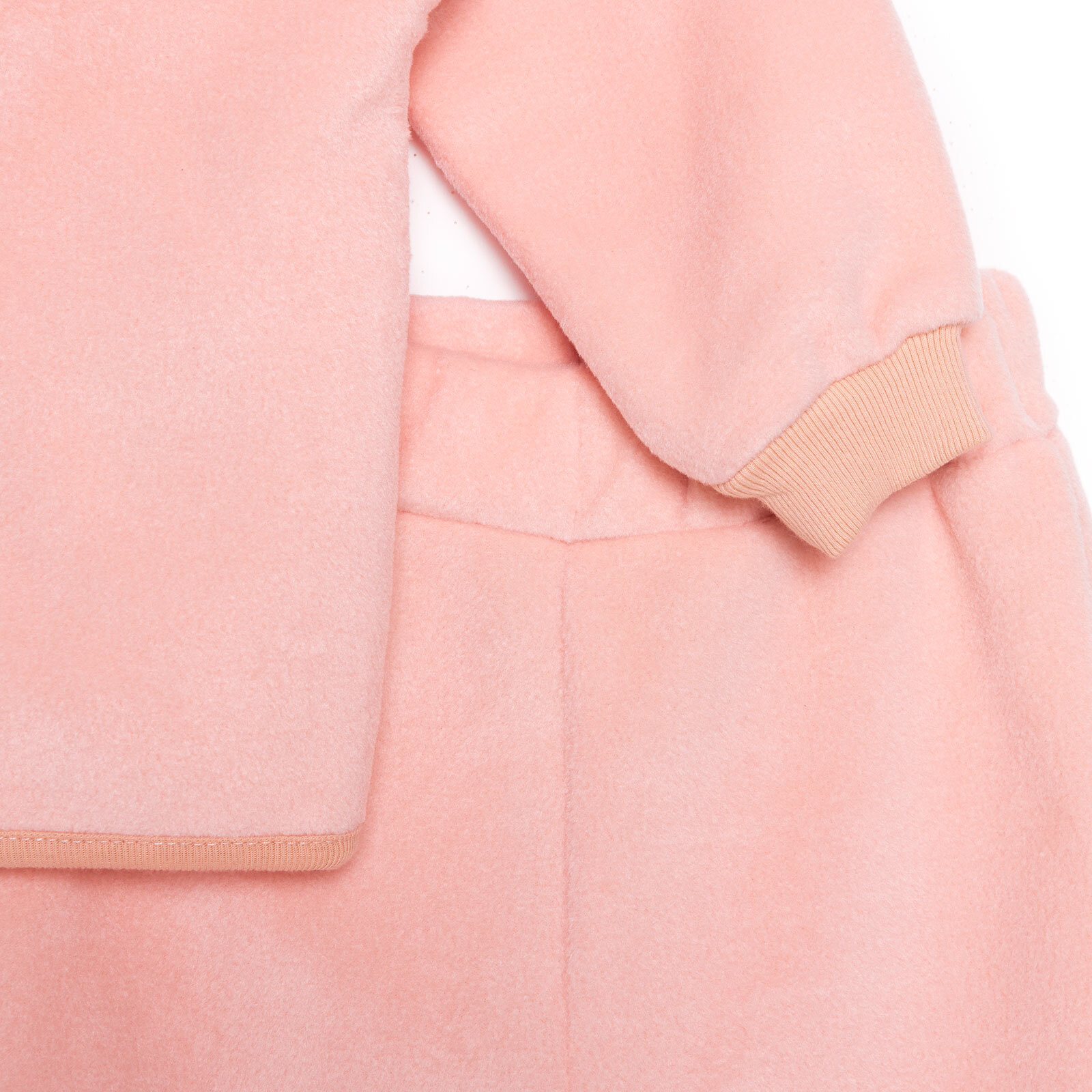 Kız Bebek Eşofman Takımı Fermuarlı Uzun Kol Ribanalı Paça