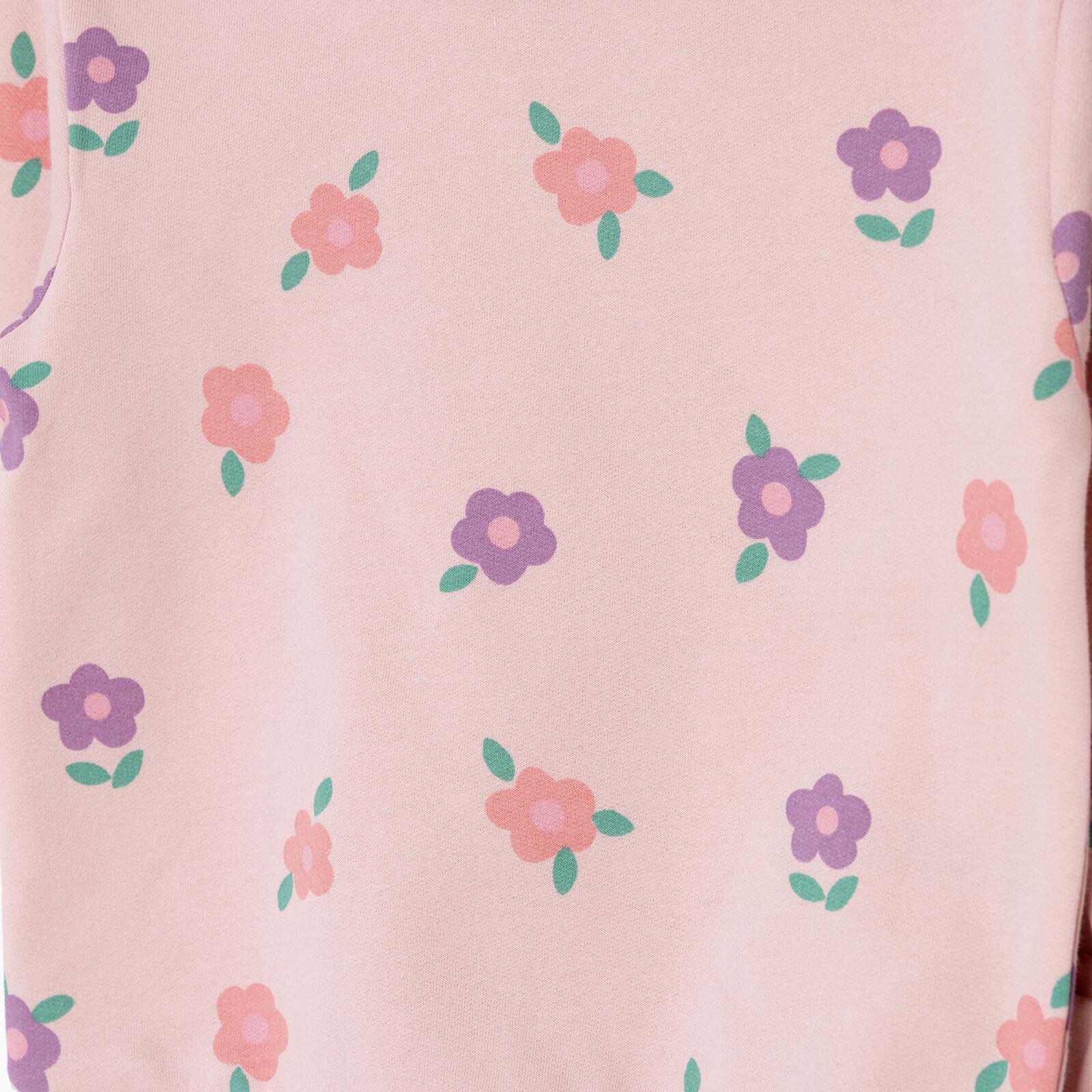 Kız Bebek Eşofman Takımı İki İplik Bisiklet Yaka Uzun Kol Lastikli Paça