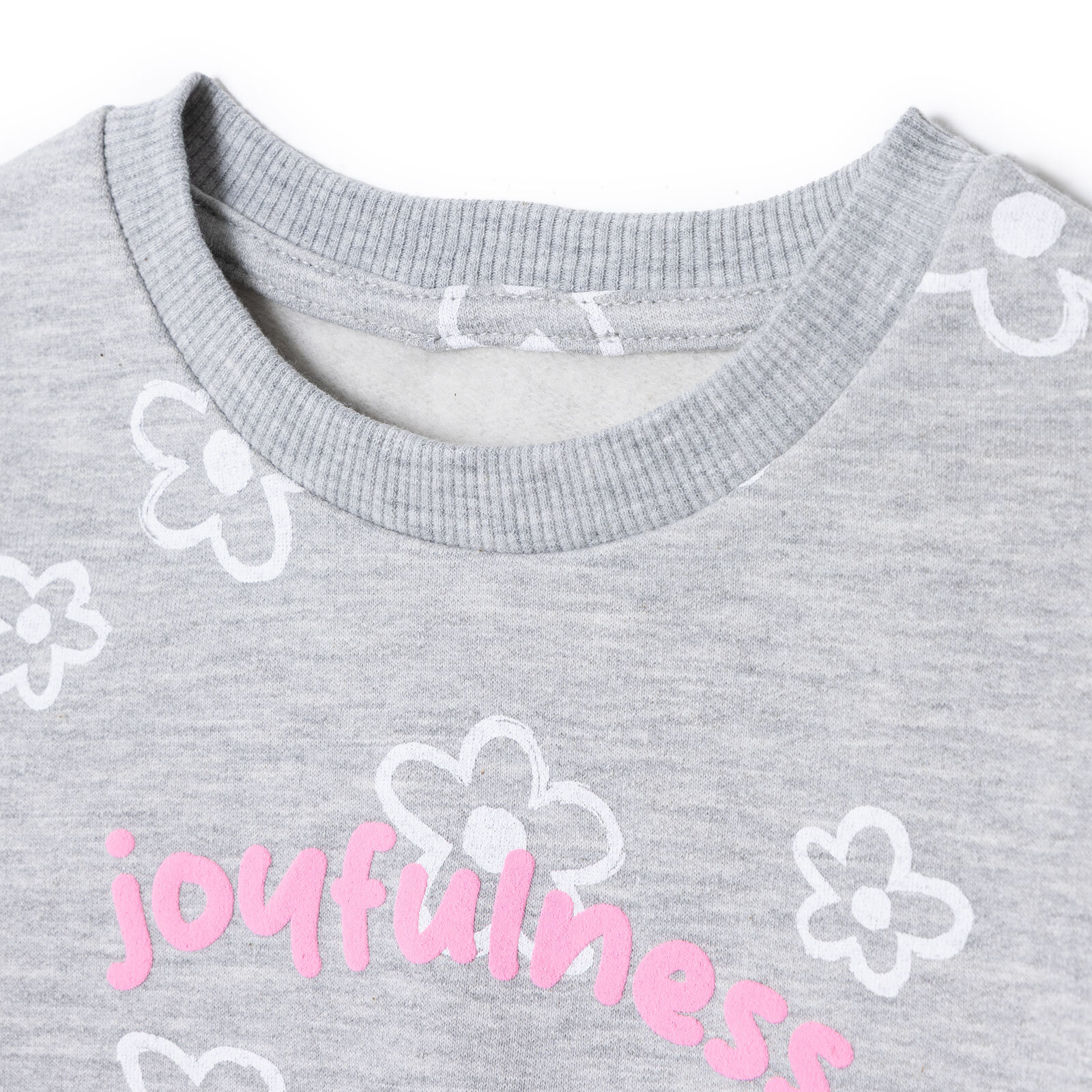 Kız Bebek Eşofman Takımı İki İplik Bisiklet Yaka Uzun Kol Lastikli Paça