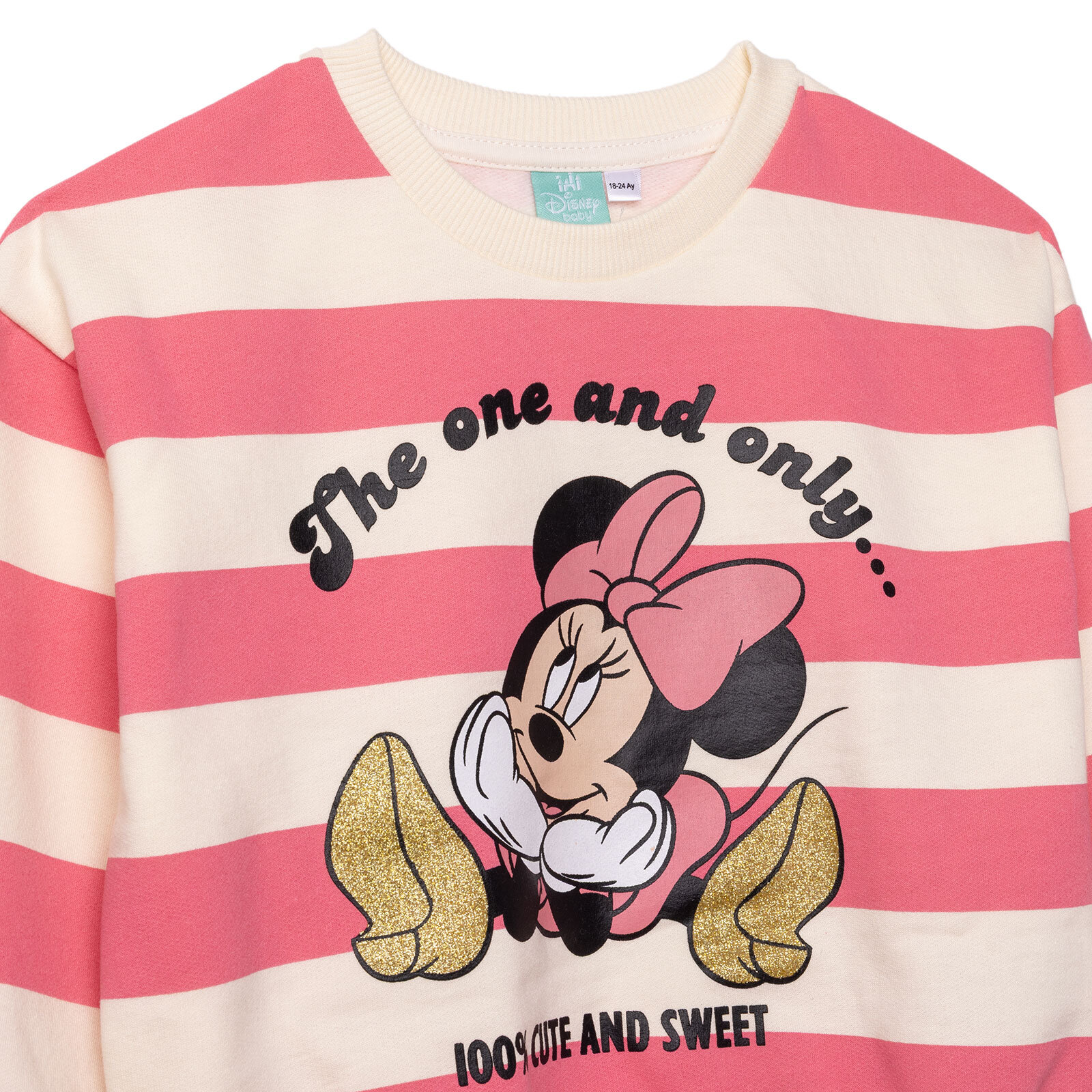 Kız Bebek Eşofman Takımı İki İplik Bisiklet Yaka Uzun Kol Ribanalı Paça