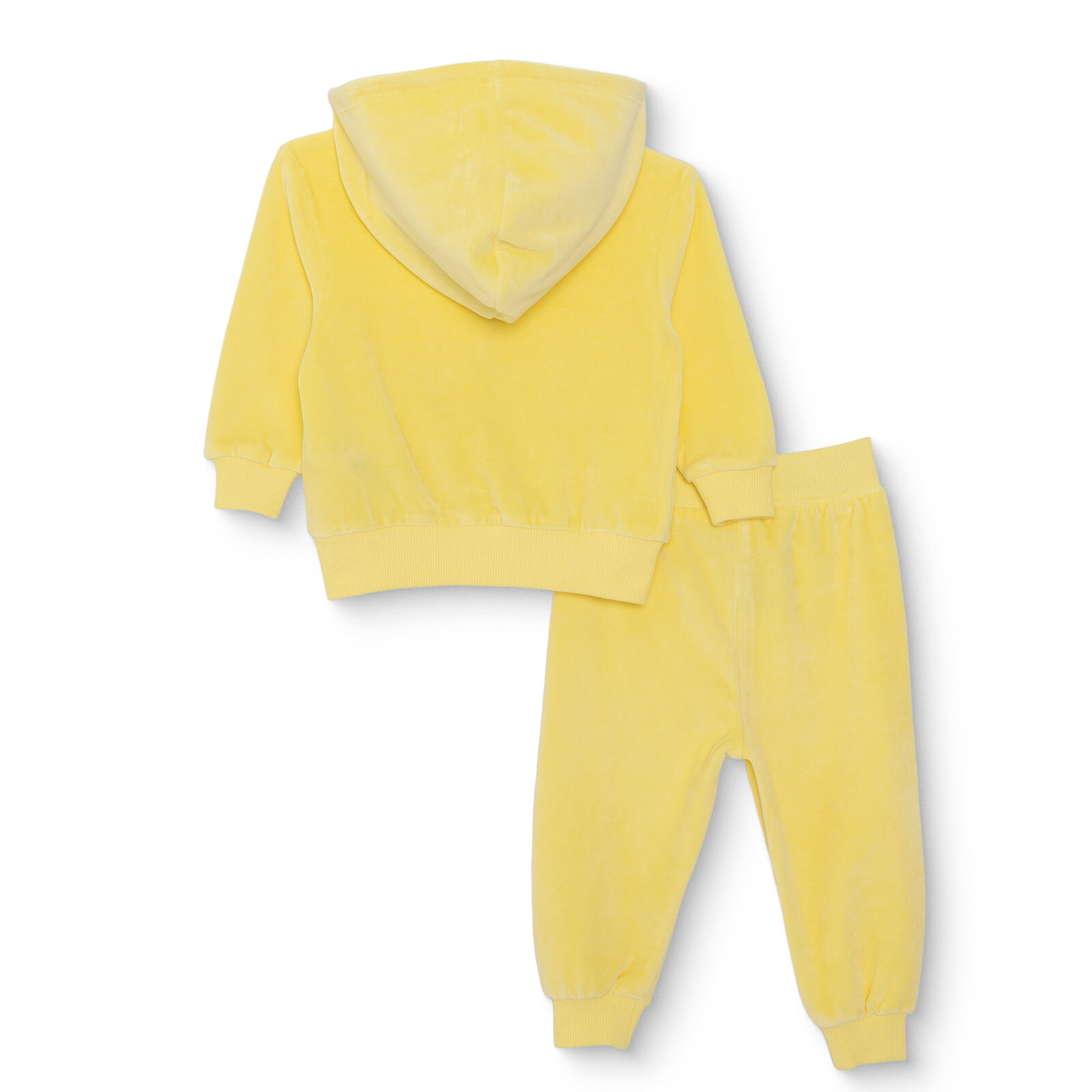 Kız Bebek Eşofman Takımı İki İplik Kapüşonlu Yaka Uzun Kol Lastikli Paça