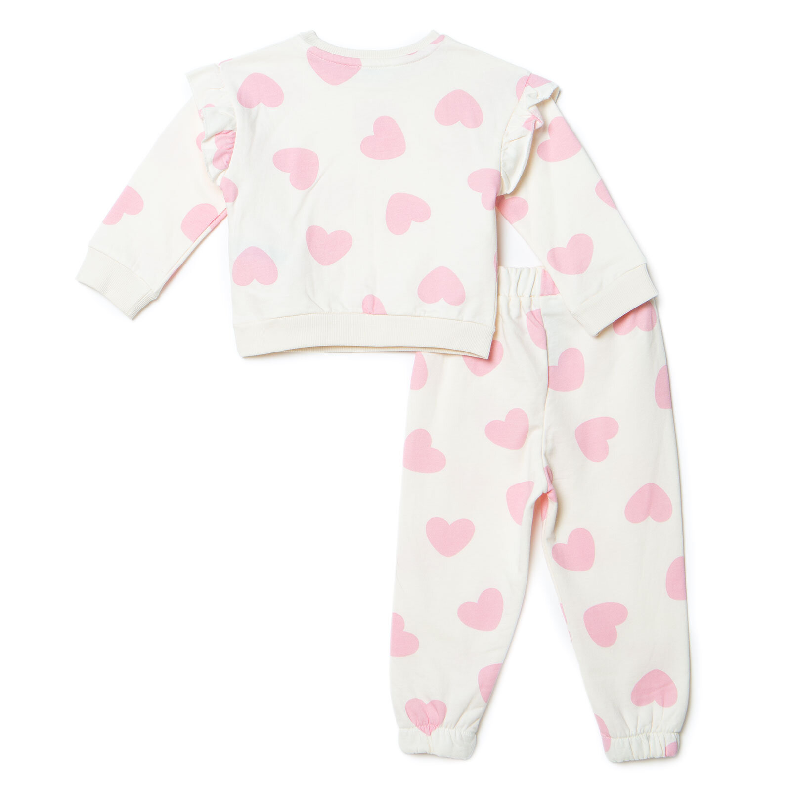 Kız Bebek Eşofman Takımı Monochrome Bisiklet Yaka Lastikli Paça