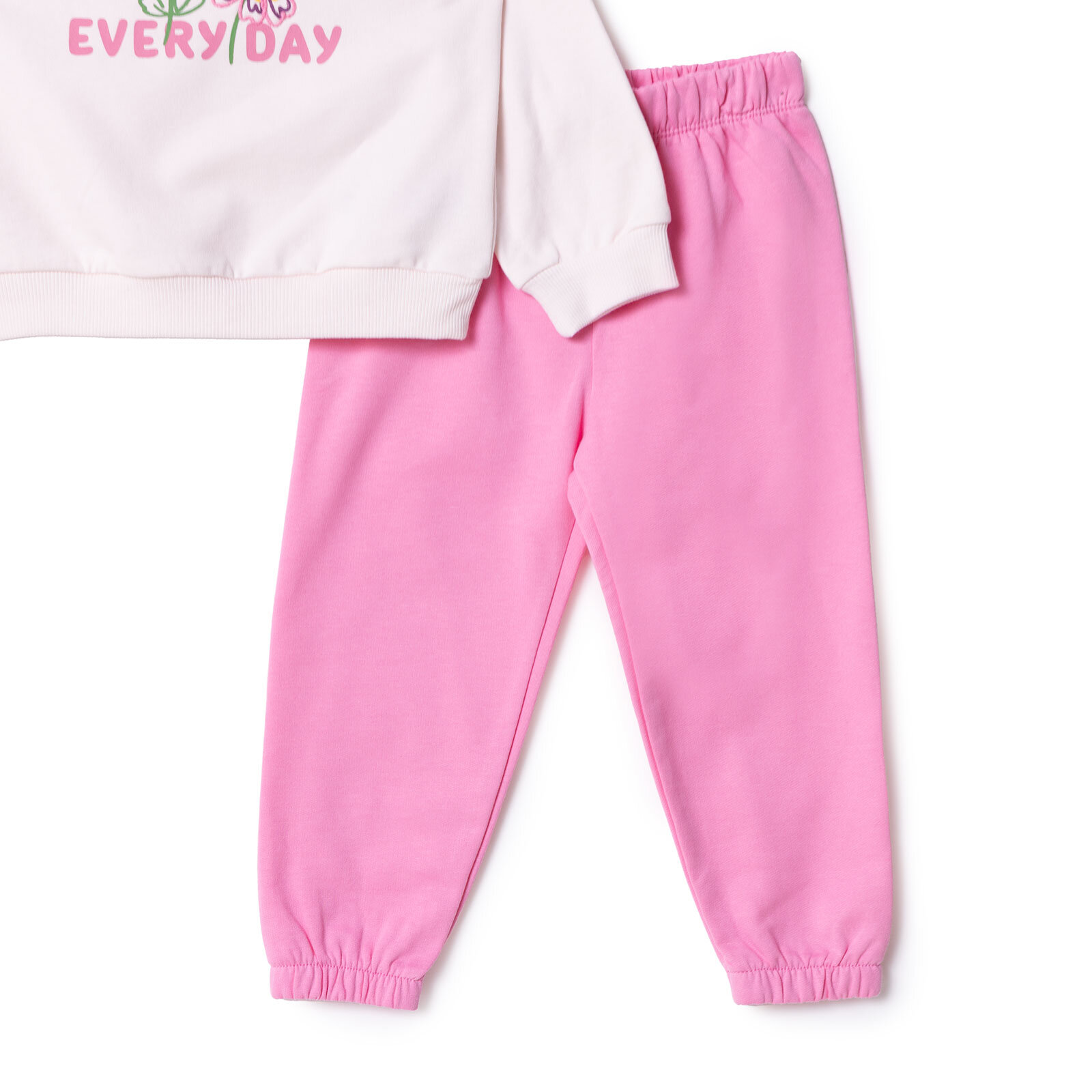 Kız Bebek Eşofman Takımı Motto Girl Bisiklet Yaka Uzun Kol