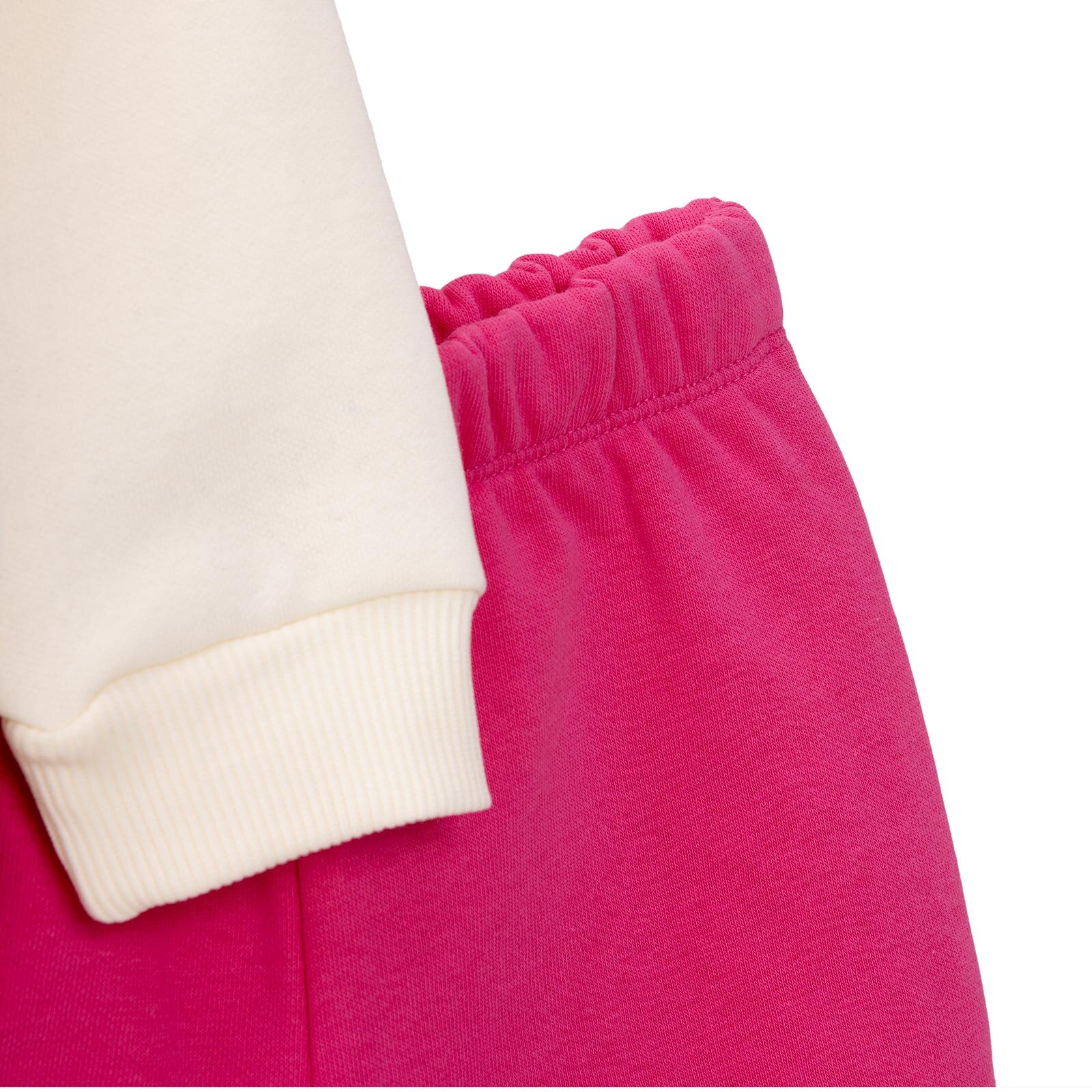 Kız Bebek Eşofman Takımı Üç İplik Bisiklet Yaka Uzun Kol Ribanalı Paça