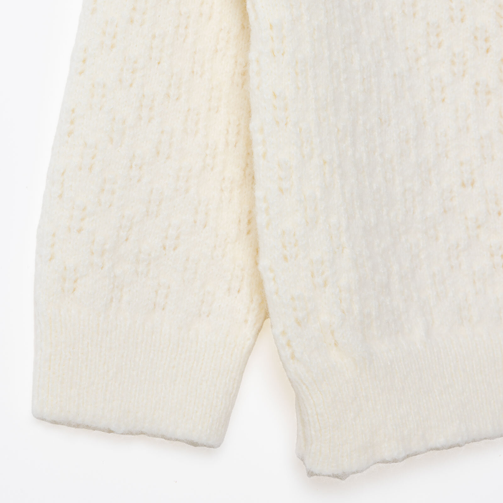 Kız Bebek Floral Teddy Bear Triko Hırka Fırfırlı Yaka Uzun Kol