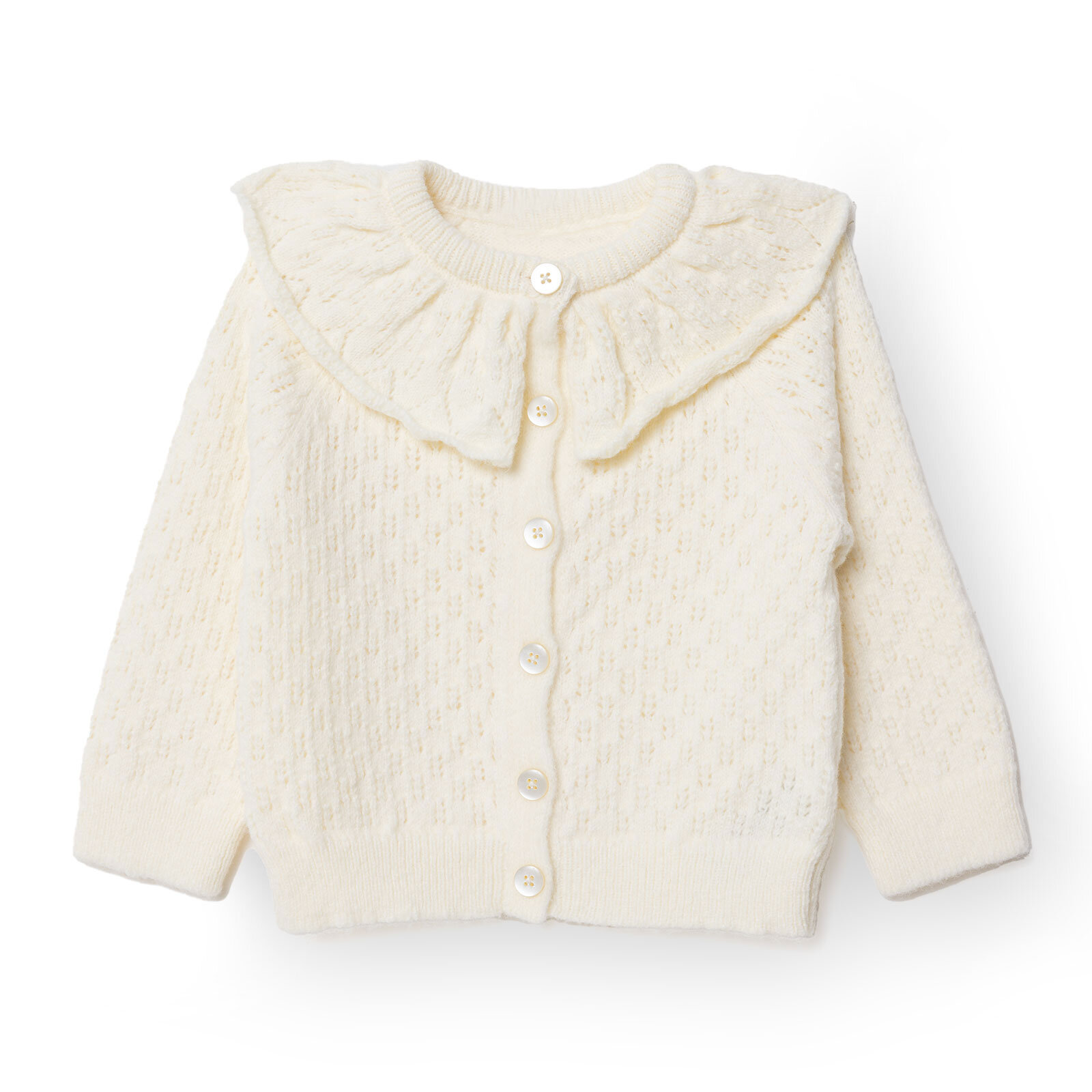 Kız Bebek Floral Teddy Bear Triko Hırka V Yaka Uzun Kol