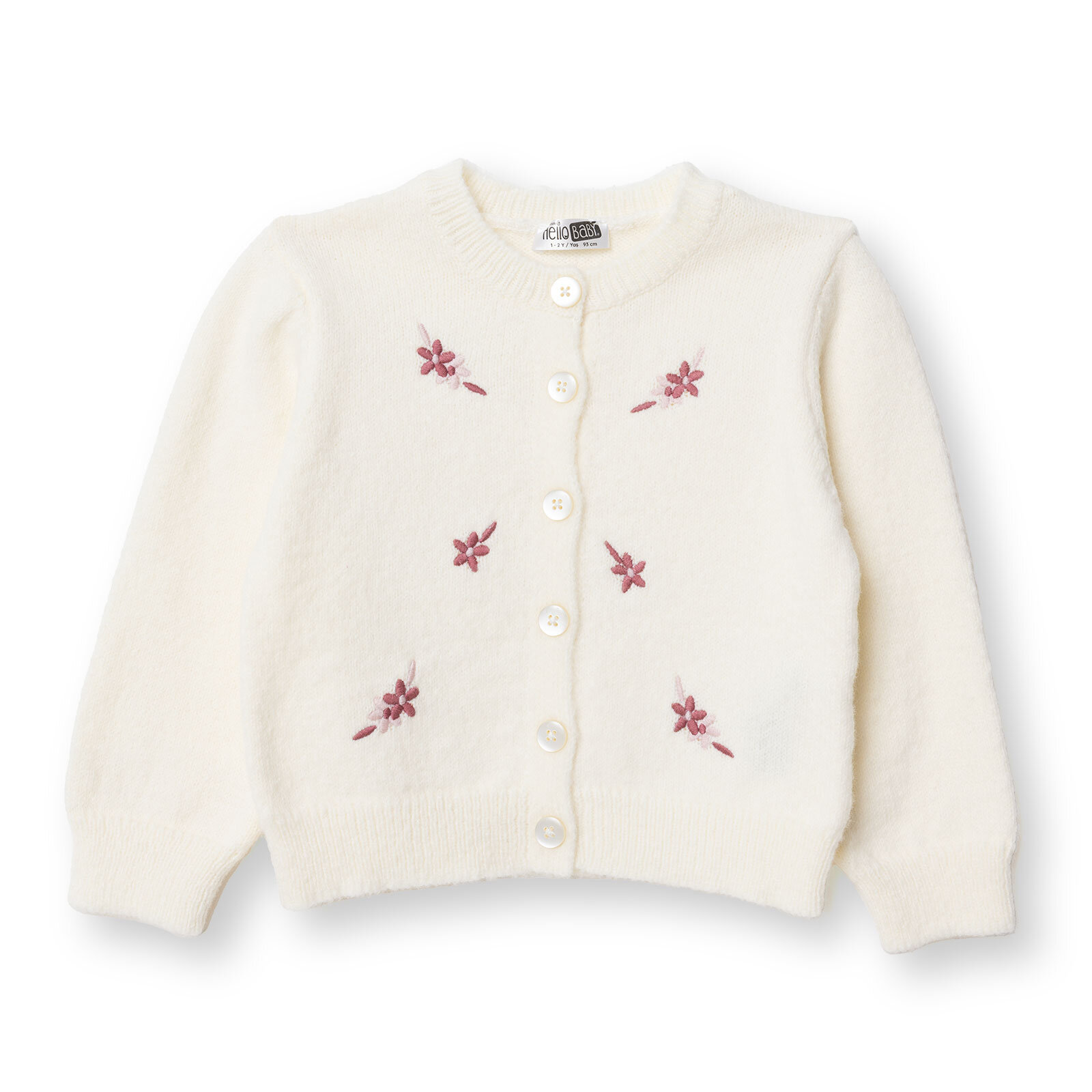 Kız Bebek Floral Teddy Bear Triko Hırka V Yaka Uzun Kol Kız Bebek Floral Teddy Bear Triko Hırka V Yaka Uzun Kol