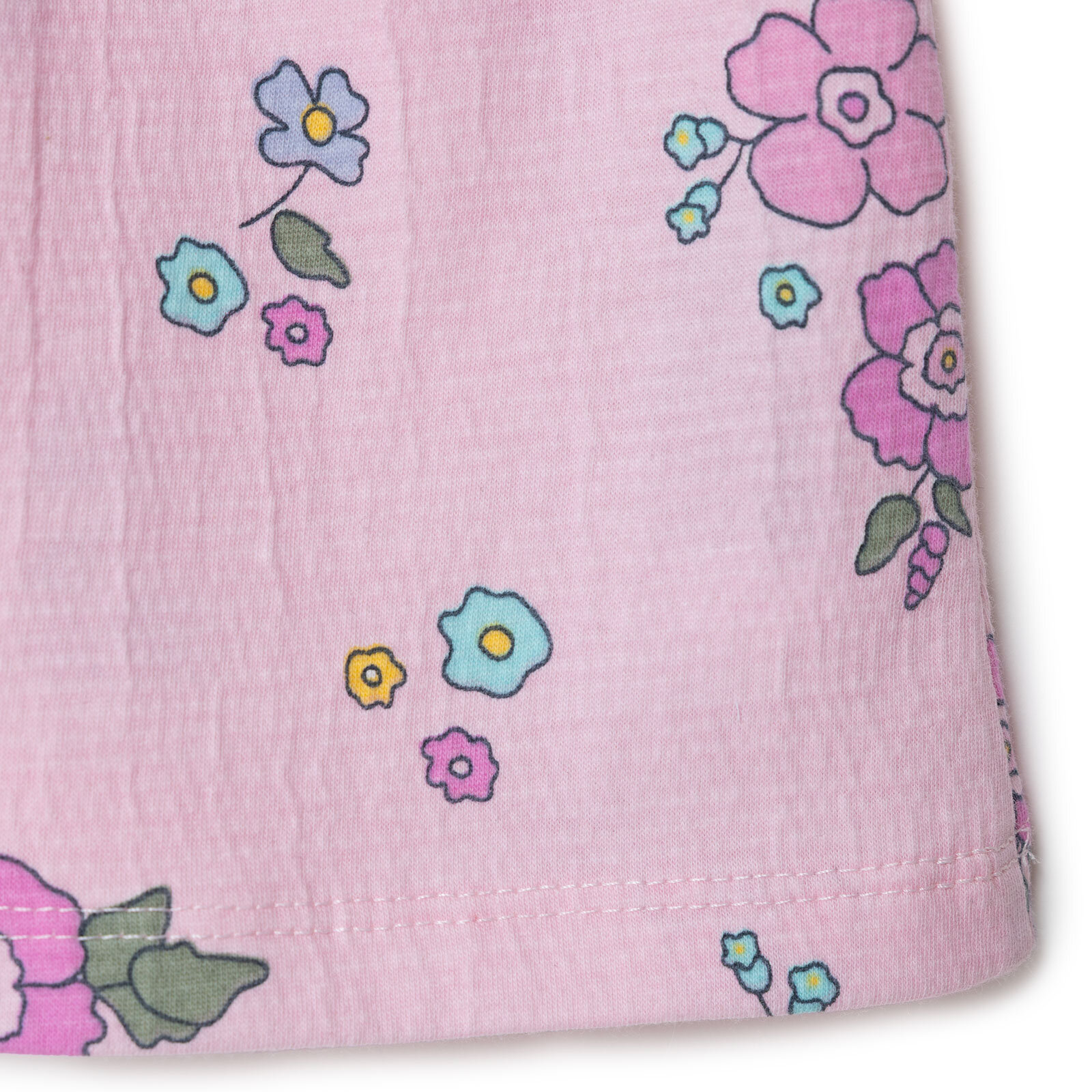 Kız Bebek Flower Garden Elbise Gömlek Yaka Kısa Kol