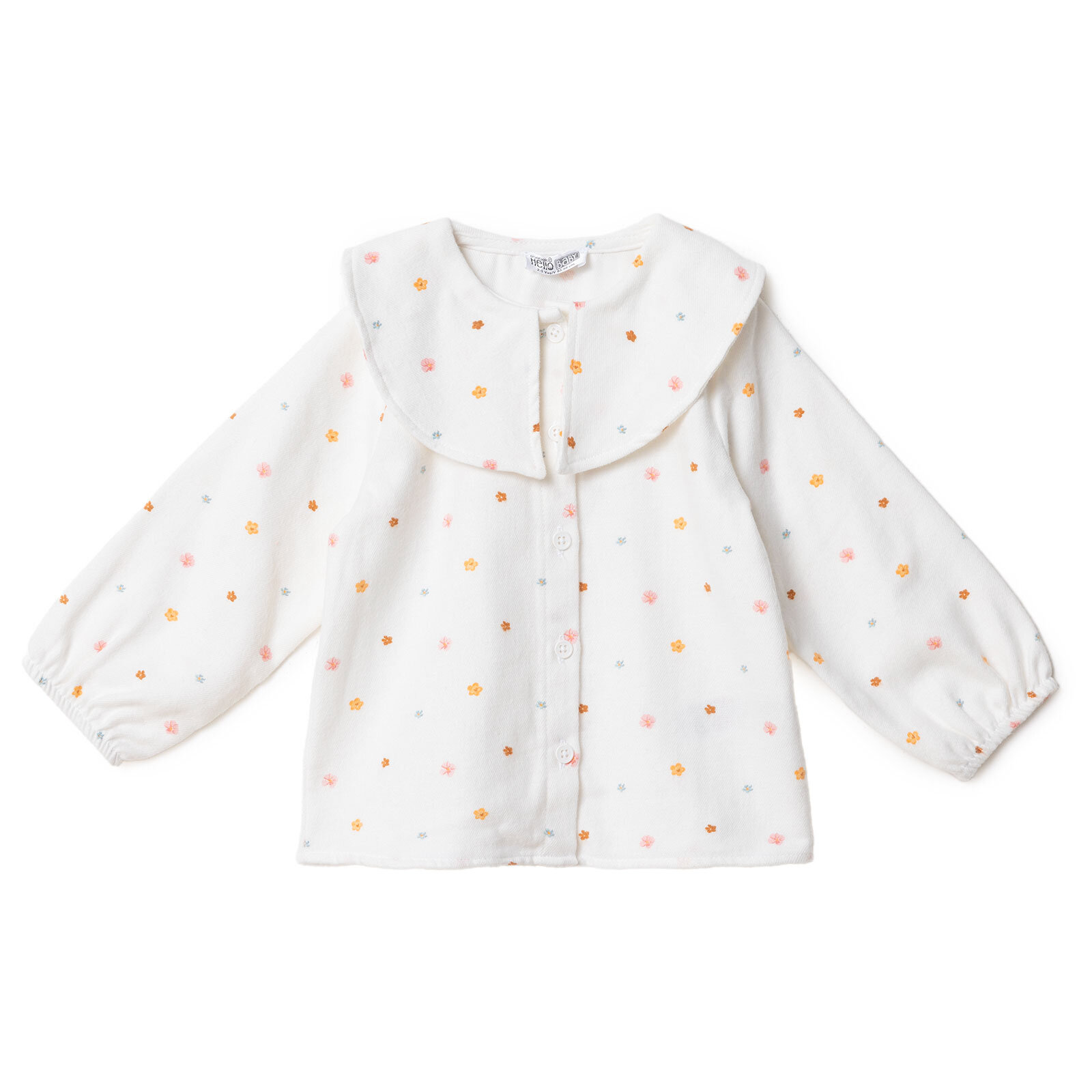 Kız Bebek Gömlek Düğmeli Bebe Yaka Uzun Kol Kız Bebek Gömlek Düğmeli Bebe Yaka Uzun Kol