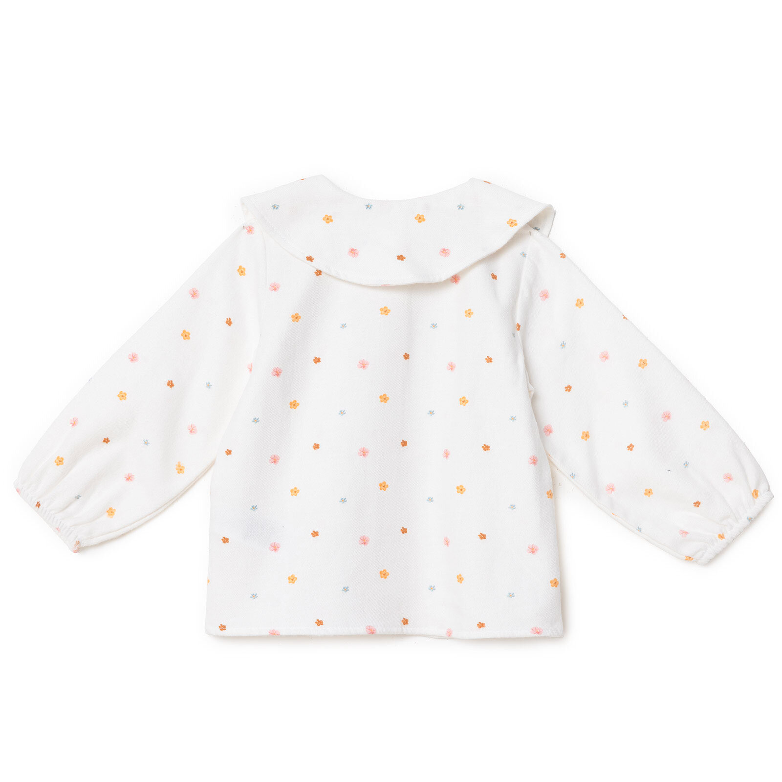 Kız Bebek Gömlek Düğmeli Bebe Yaka Uzun Kol Kız Bebek Gömlek Düğmeli Bebe Yaka Uzun Kol