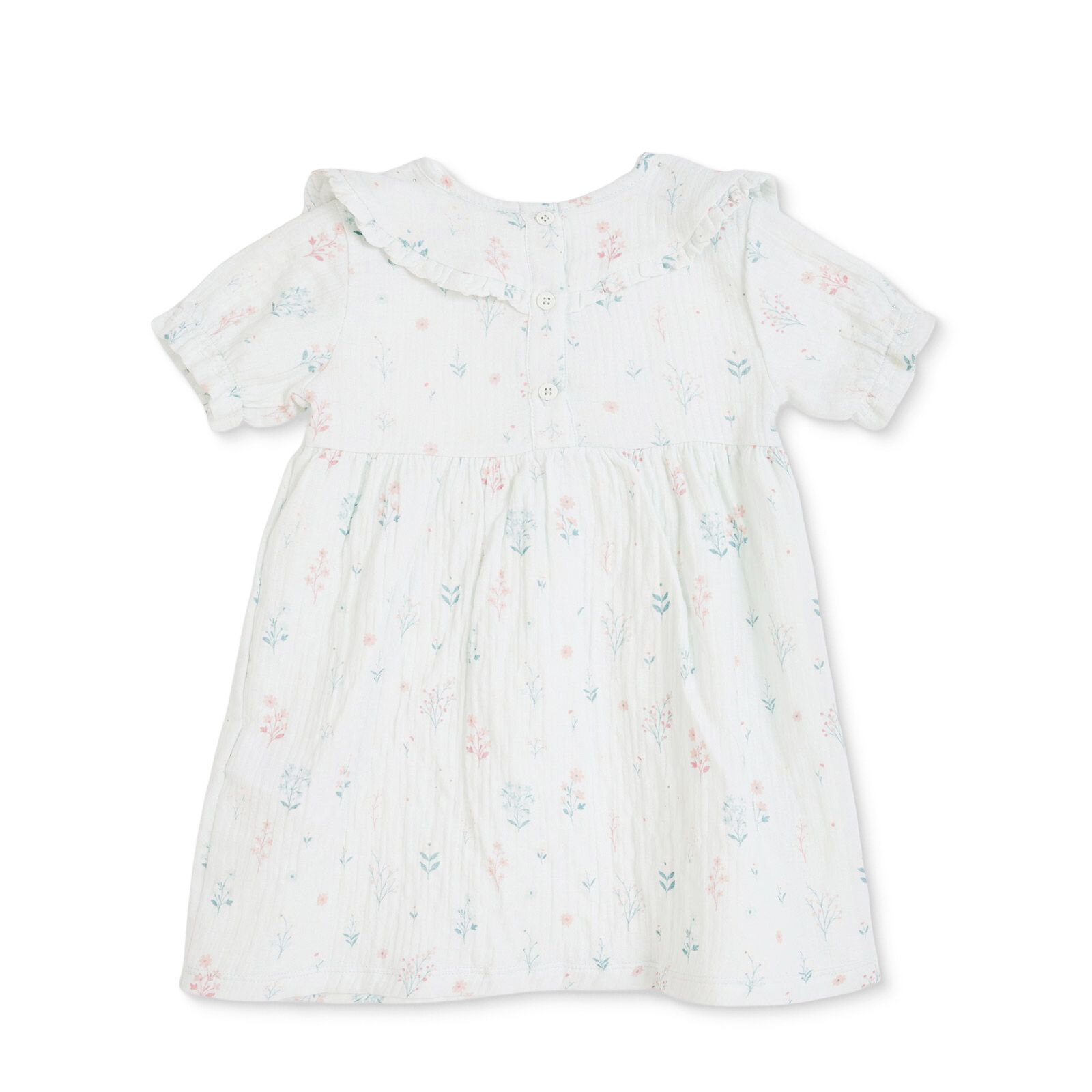 Kız Bebek Harvest Garden Elbise Bebe Yaka Kısa Kol