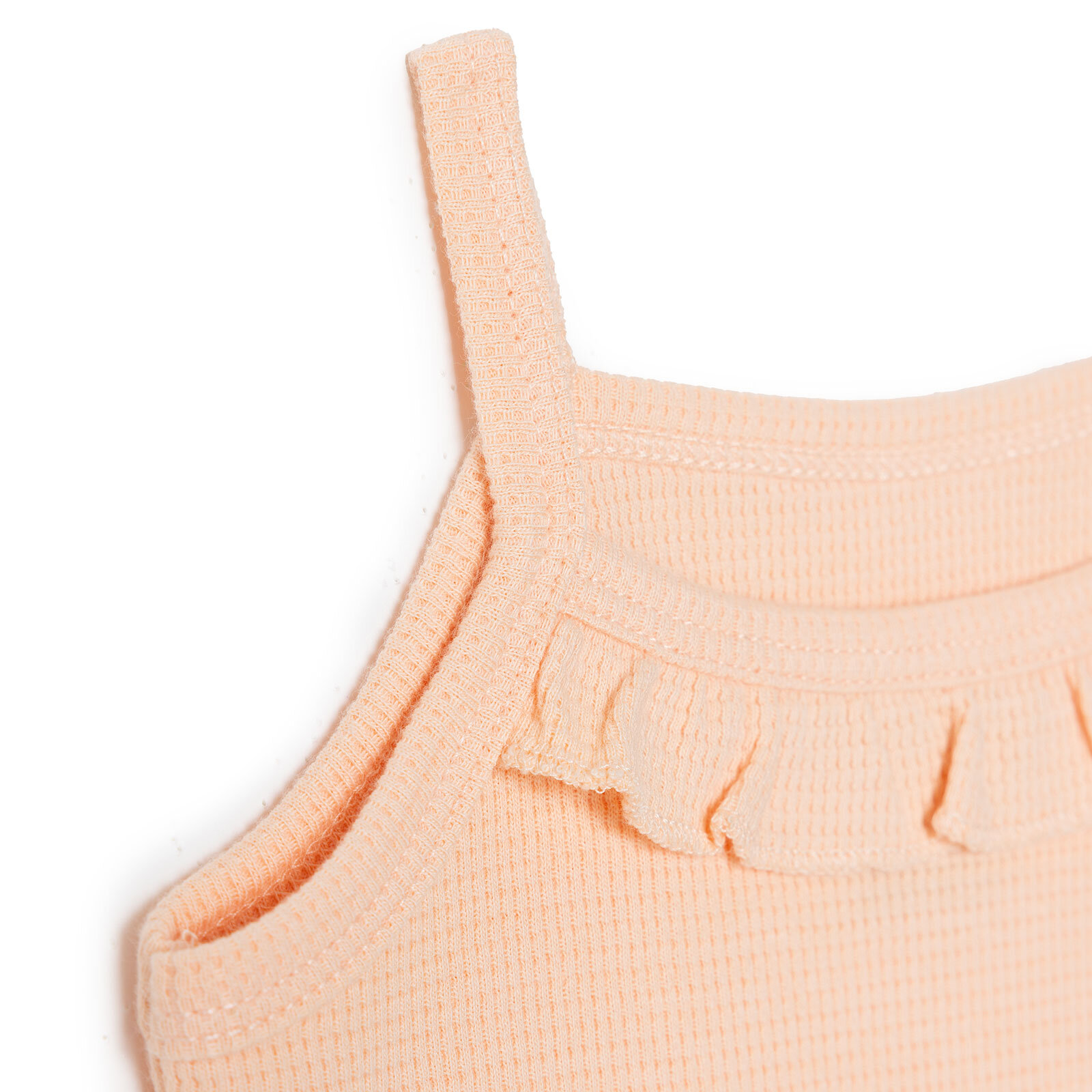 Kız Bebek İp Askılı Body Fırfırlı Yaka İp Askılı