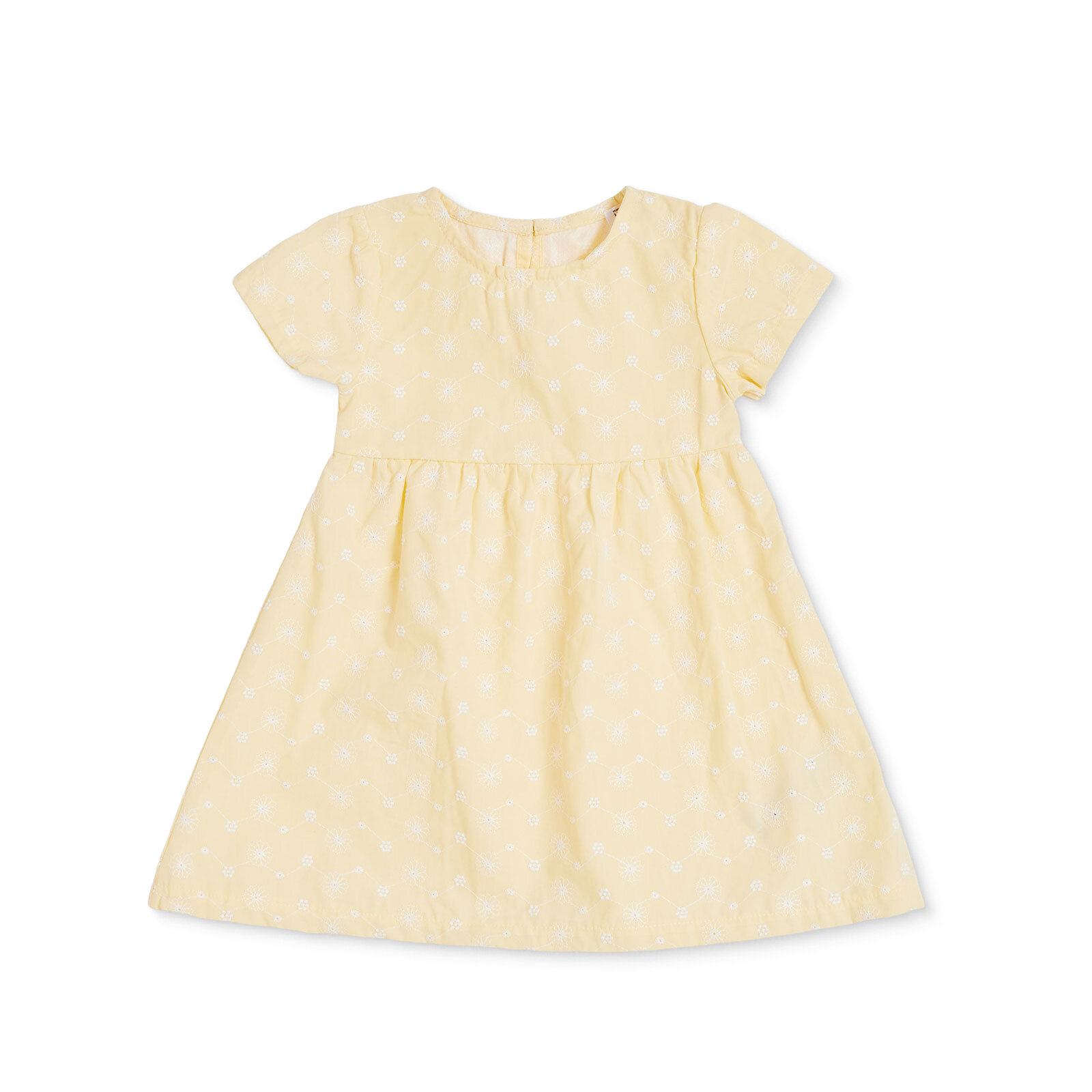Kız Bebek Joyful Botanica Elbise Modelli Yaka Kısa Kol Reçme Paça