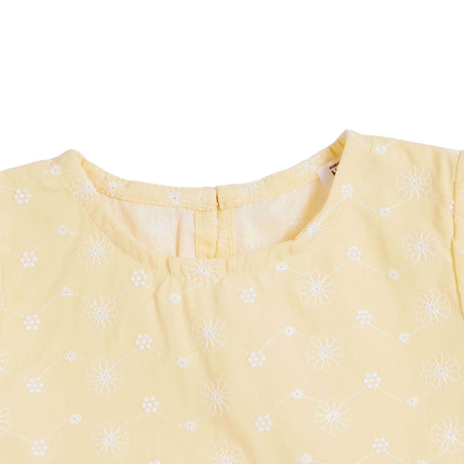 Kız Bebek Joyful Botanica Elbise Modelli Yaka Kısa Kol Reçme Paça