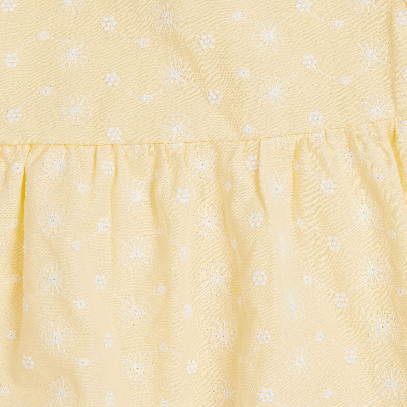 Kız Bebek Joyful Botanica Elbise Modelli Yaka Kısa Kol Reçme Paça