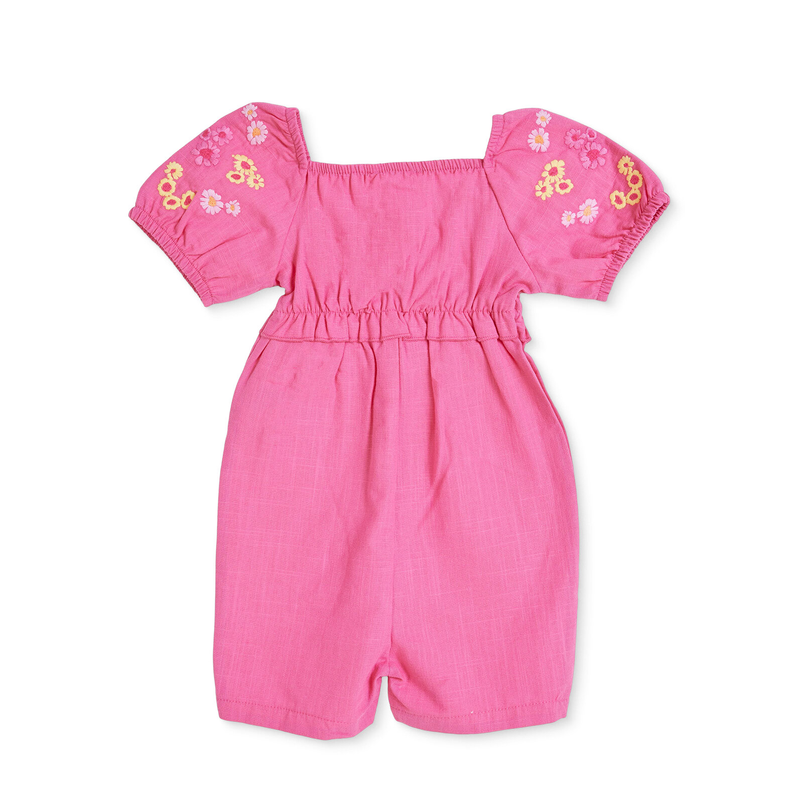 Kız Bebek Joyful Botanica Kısa Tulum Modelli Yaka Kısa Kol Reçme Paça