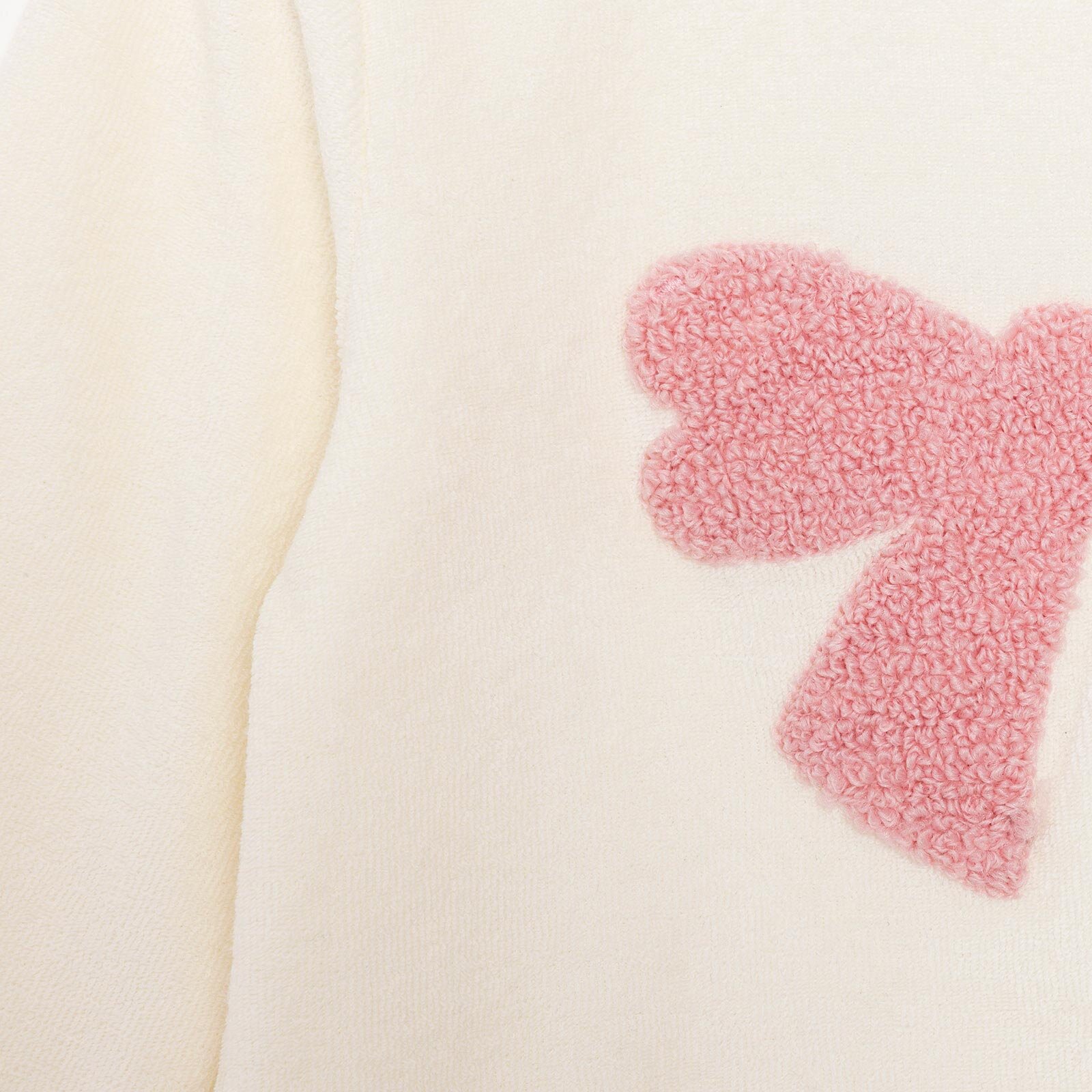 Kız Bebek Kadife Pijama Takımı Bisiklet Yaka Uzun Kol Ribanalı Paça