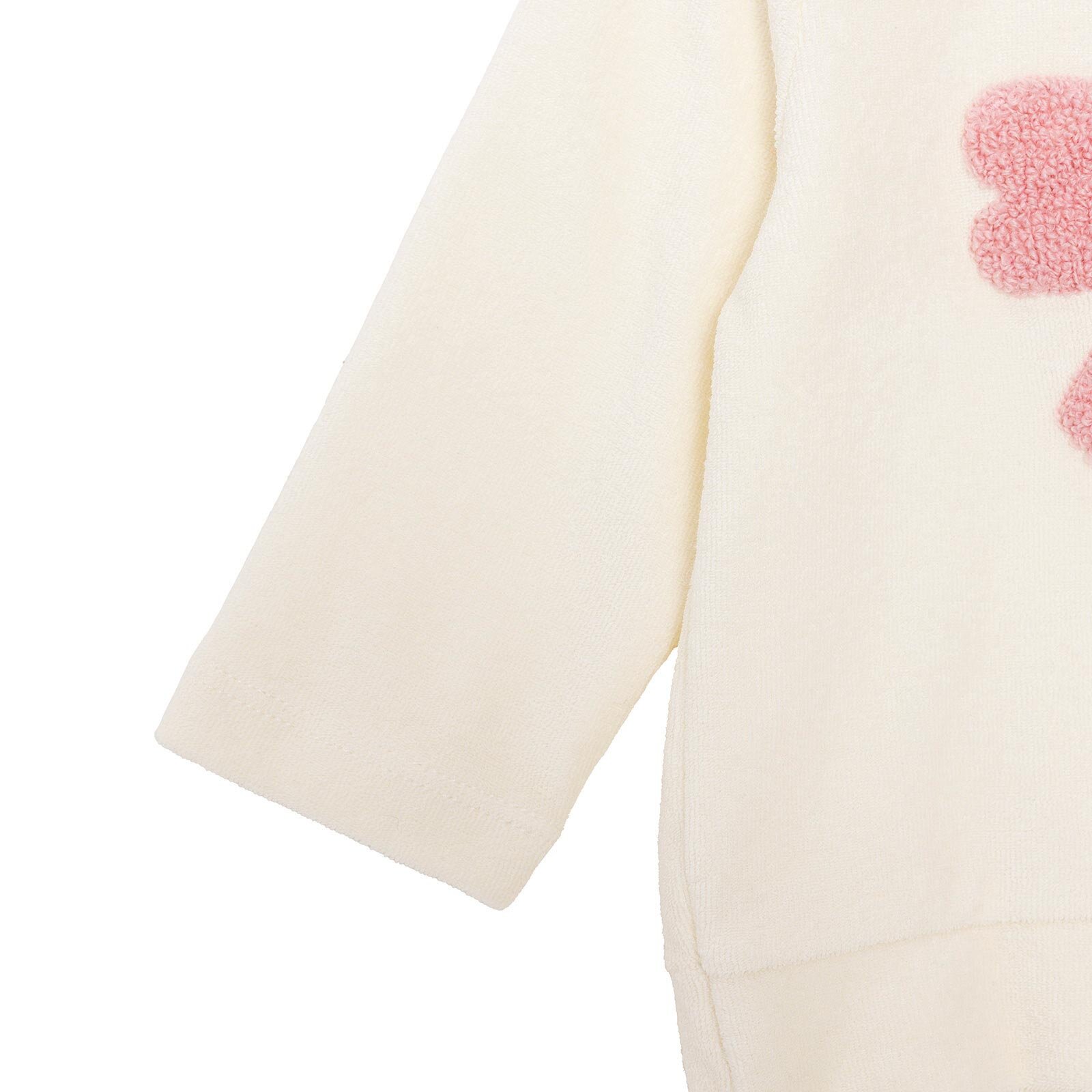 Kız Bebek Kadife Pijama Takımı Bisiklet Yaka Uzun Kol Ribanalı Paça