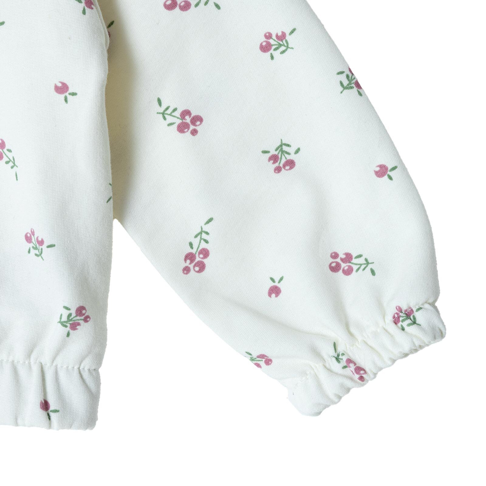 Kız Bebek Kapüşonlu Hırka İki İplik Kapüşonlu Yaka  Uzun Kol