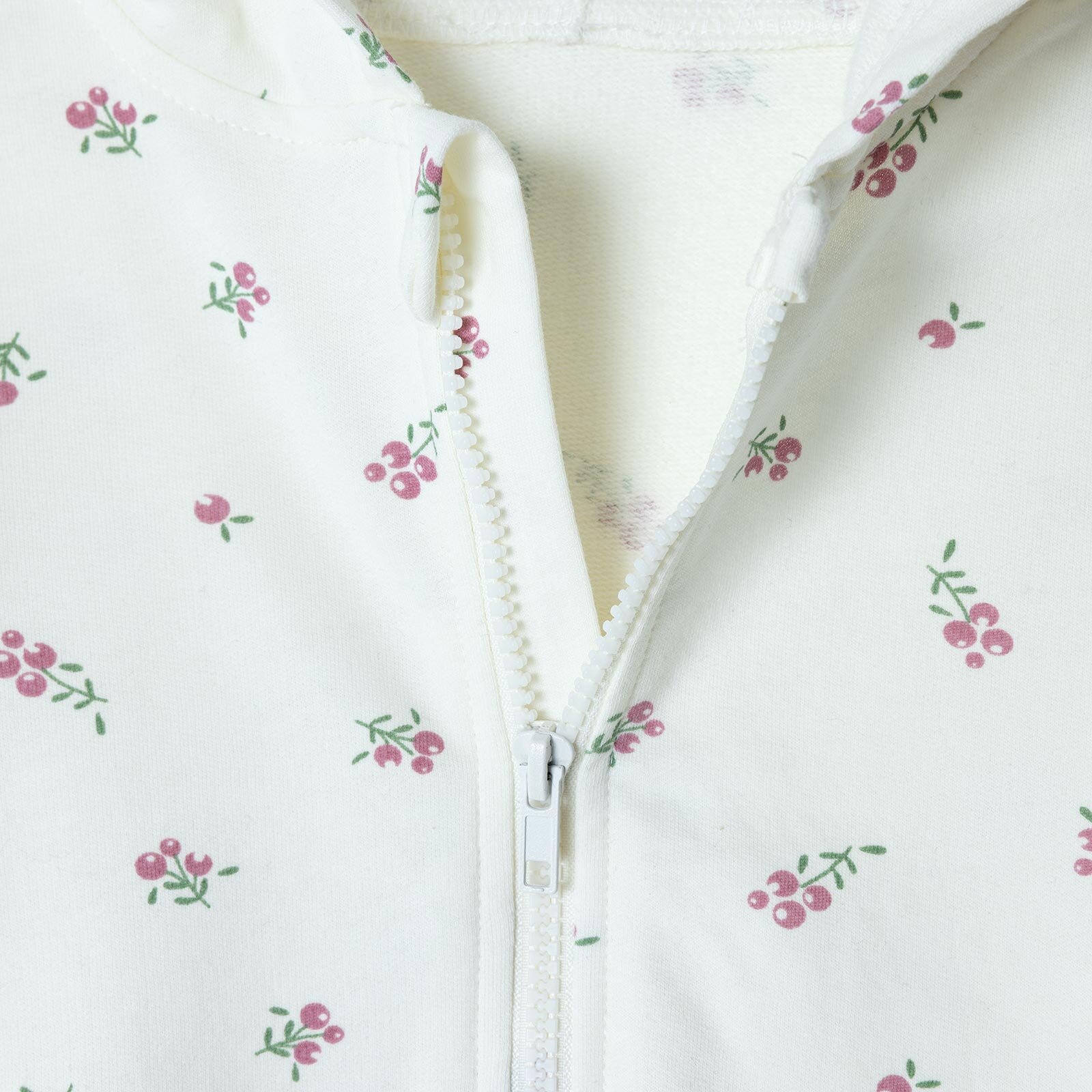 Kız Bebek Kapüşonlu Hırka İki İplik Kapüşonlu Yaka  Uzun Kol