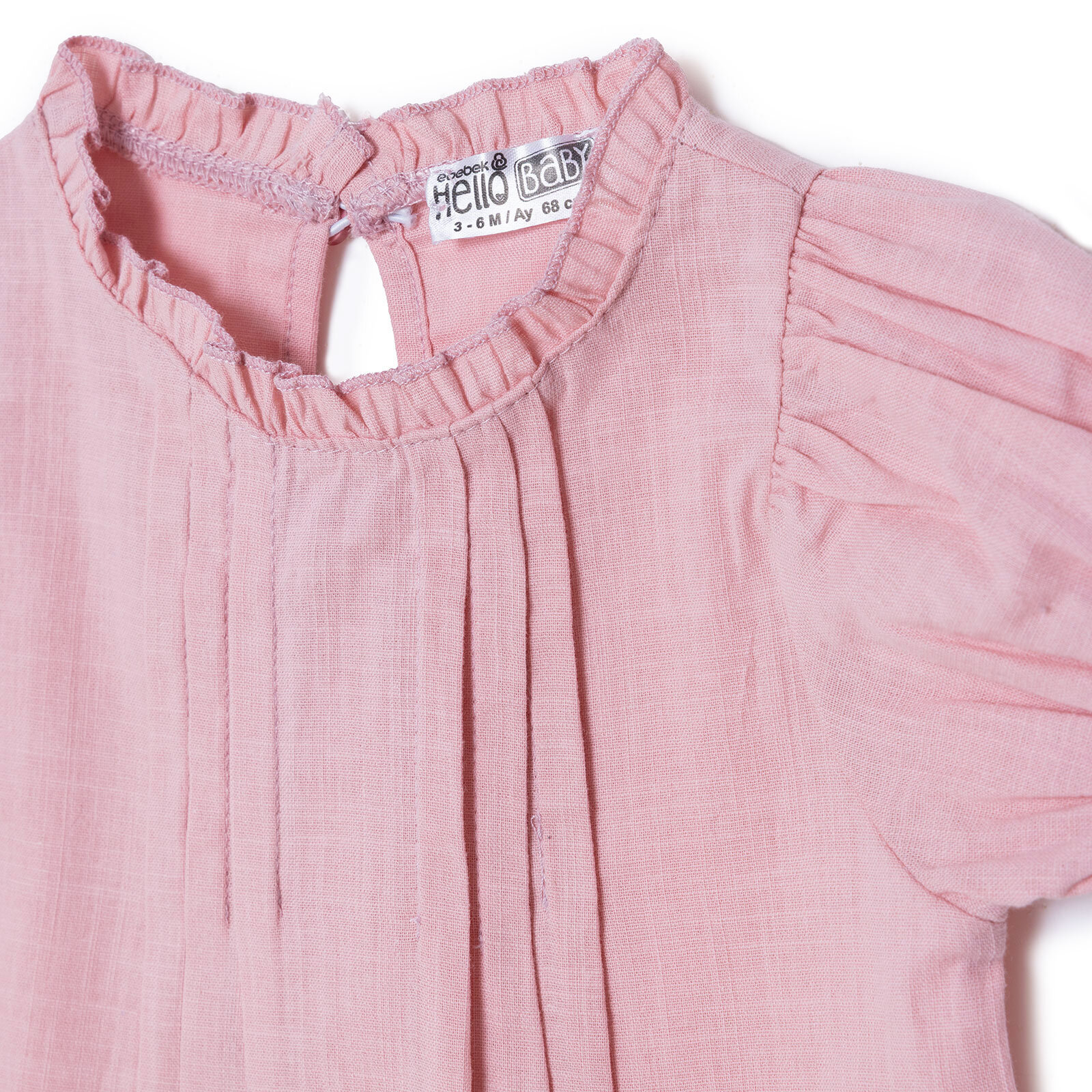 Kız Bebek Kısa Kol Body Bisiklet Yaka Kısa Kol