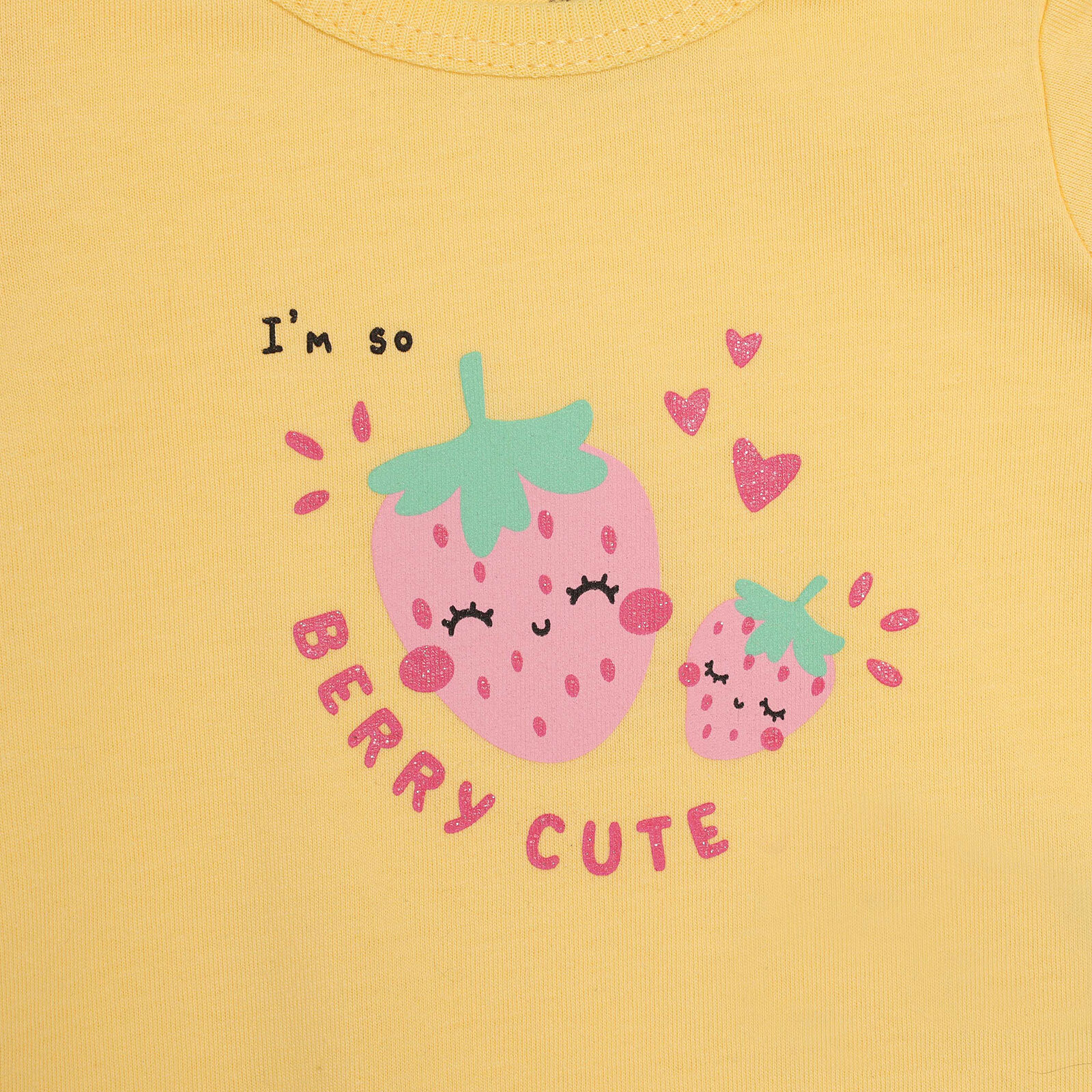 Kız Bebek Kısa Kol Body Çıtçıtlı Yaka Kısa Kol