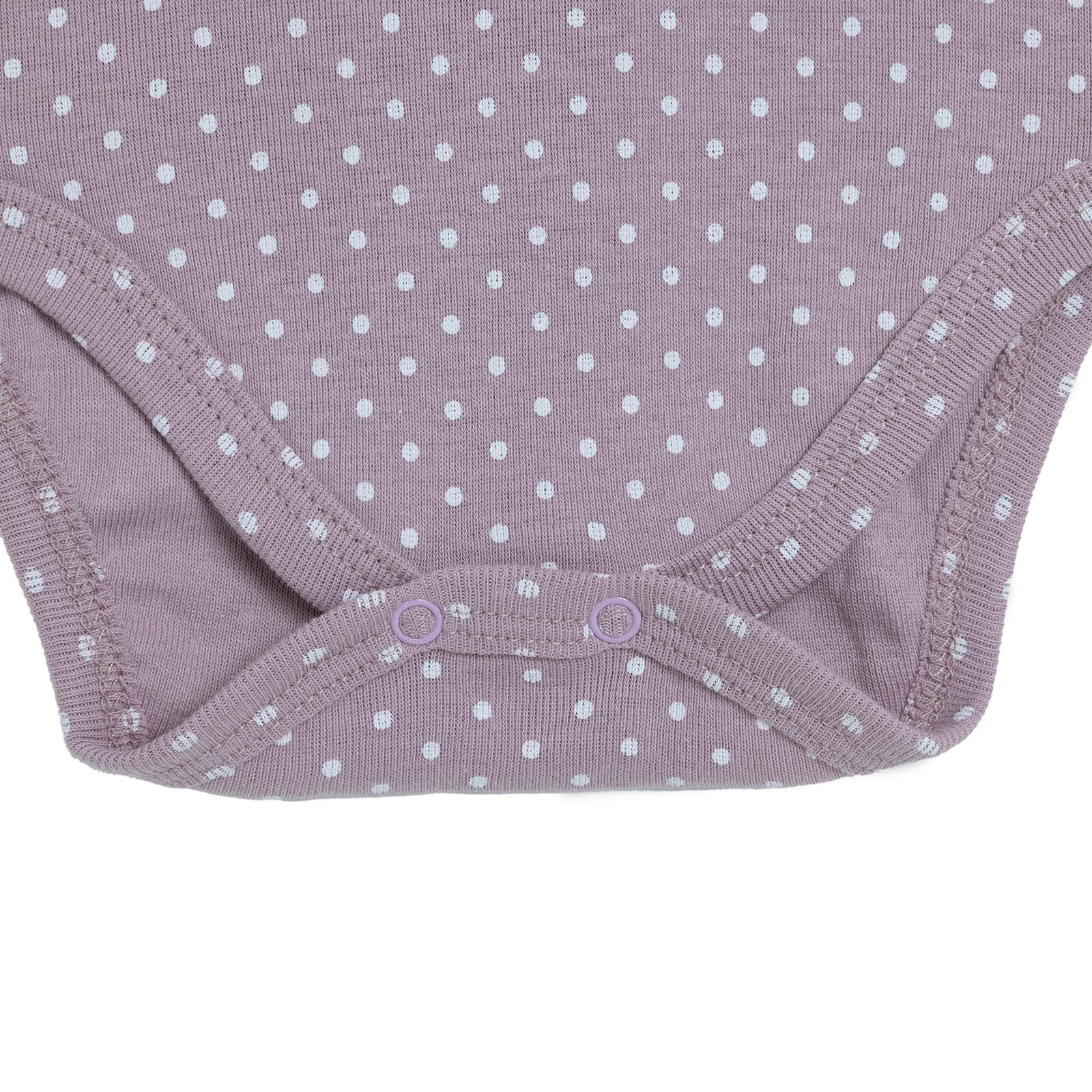 Kız Bebek Kısa Kol Body Ribana Çıtçıtlı Yaka Kısa Kol